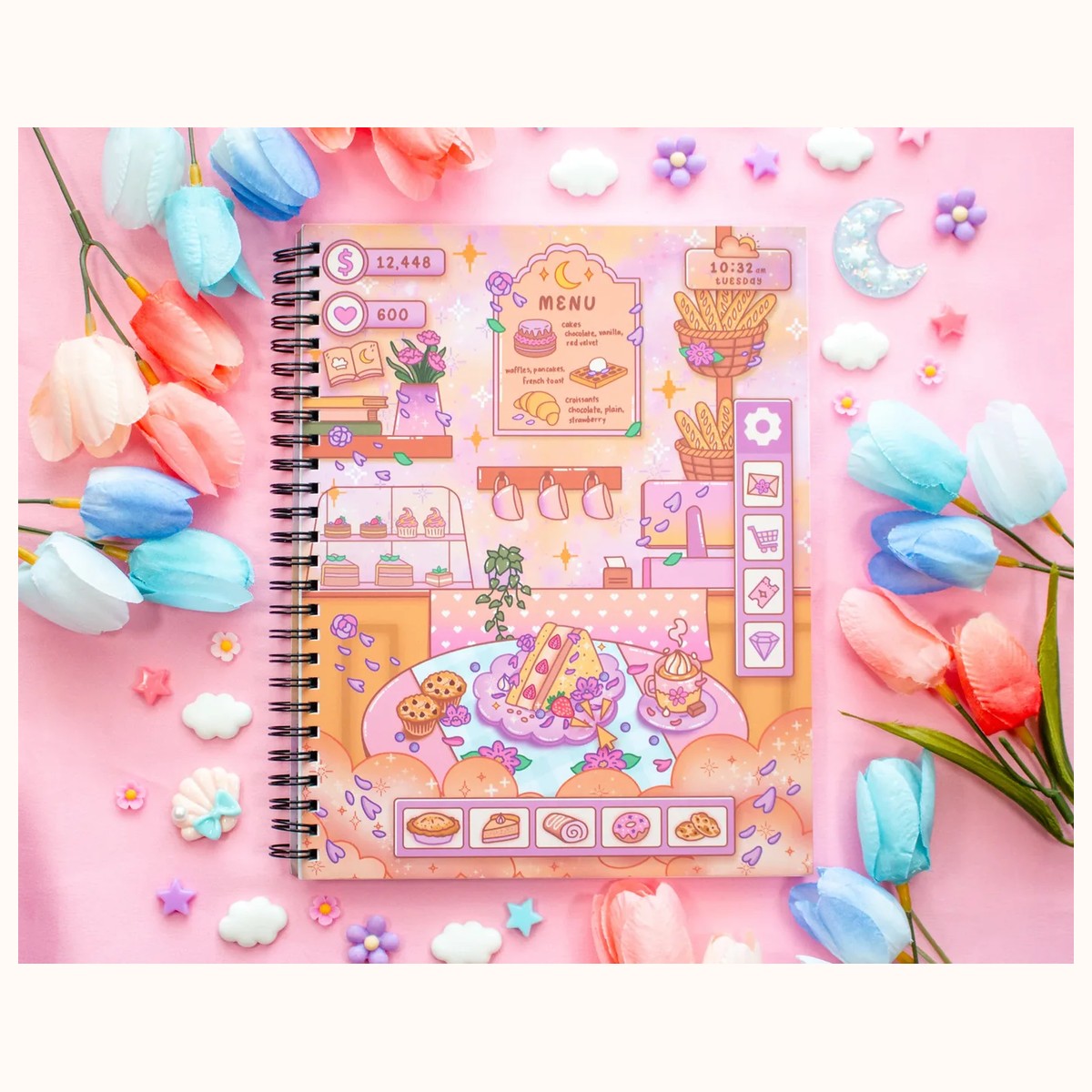Cafe Quest Spiral Lined Notebook (7x9") by Farouk Book Store