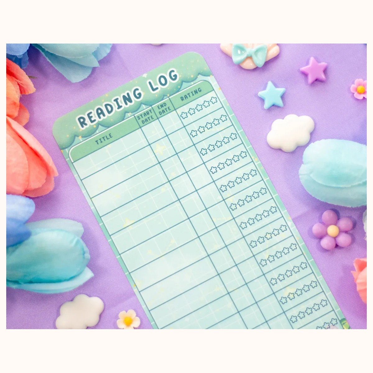 Botanical Bliss Reading Log Bookmark view 6