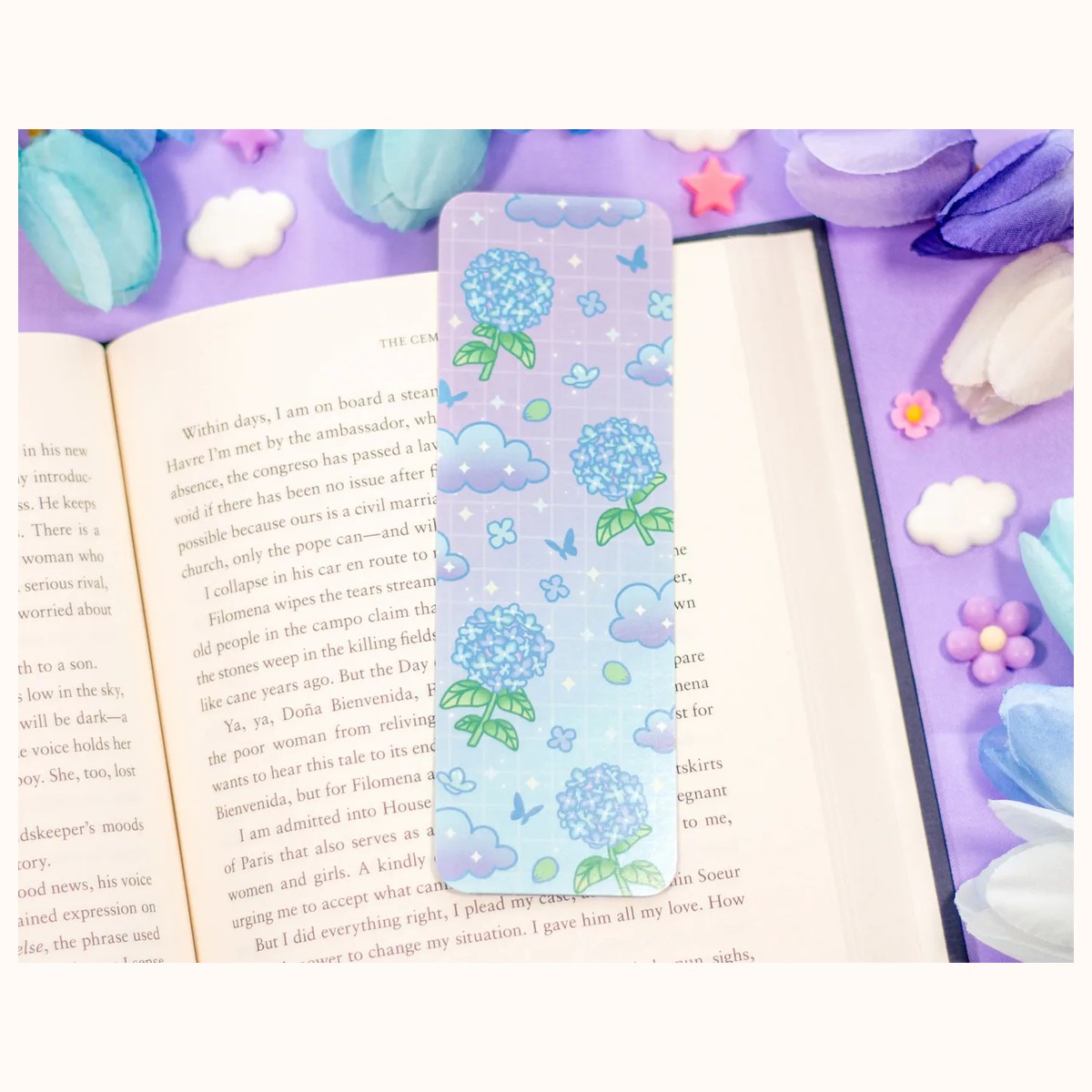 Hydrangea Dreams Aesthetic Bookmark view 3