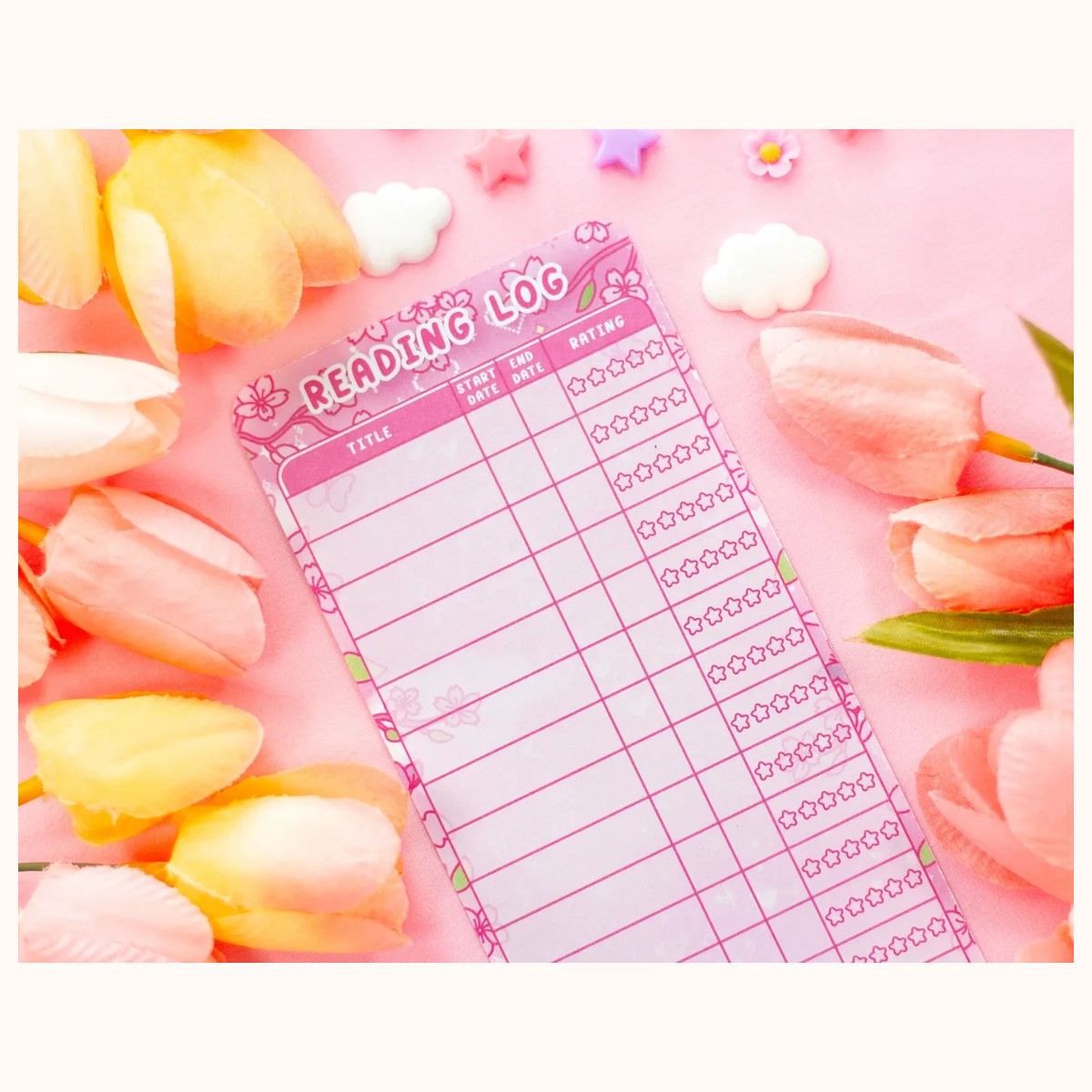 Sakura Reading Log Bookmark view 6