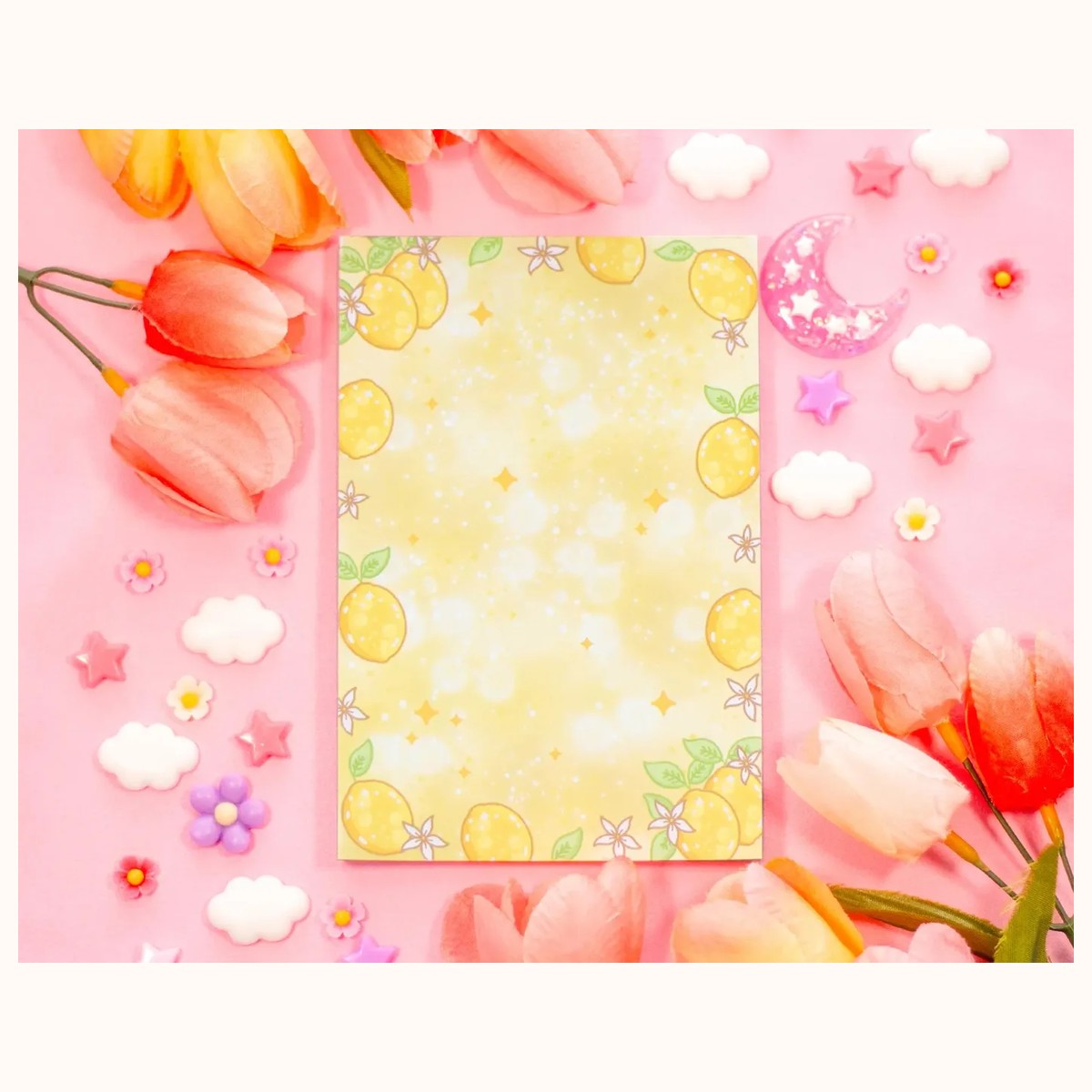 Lemons Gradient Aesthetic Dreamy Memo Notepad, notepads from Farouk Book Store