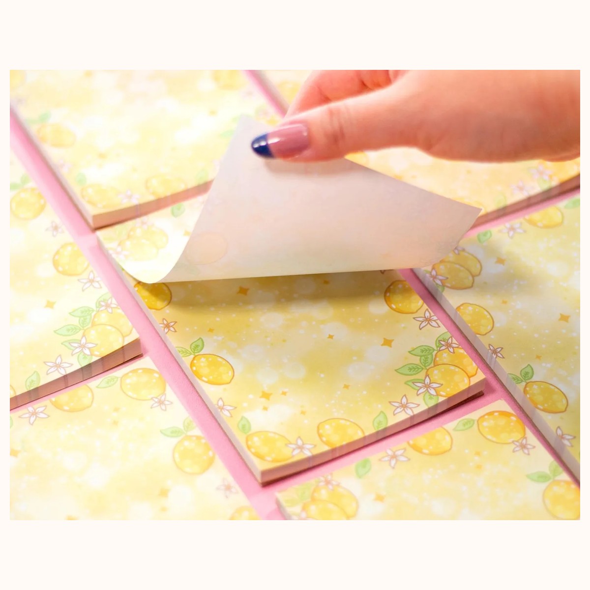 Lemons Gradient Aesthetic Dreamy Memo Notepad view 2