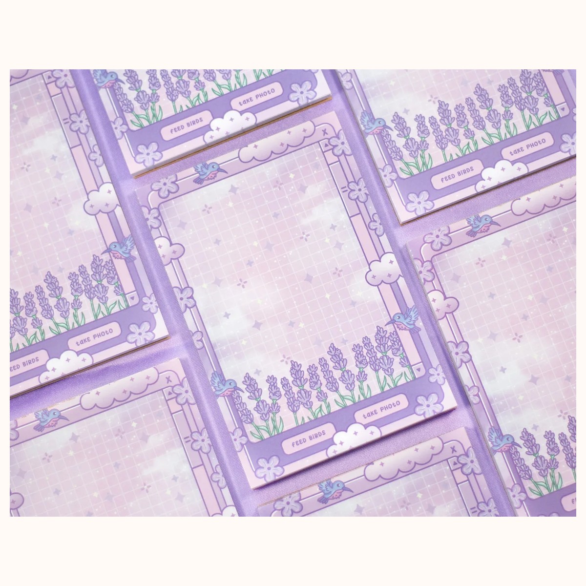 Lavender Dreams Gradient Aesthetic Dreamy Memo Notepad view 3