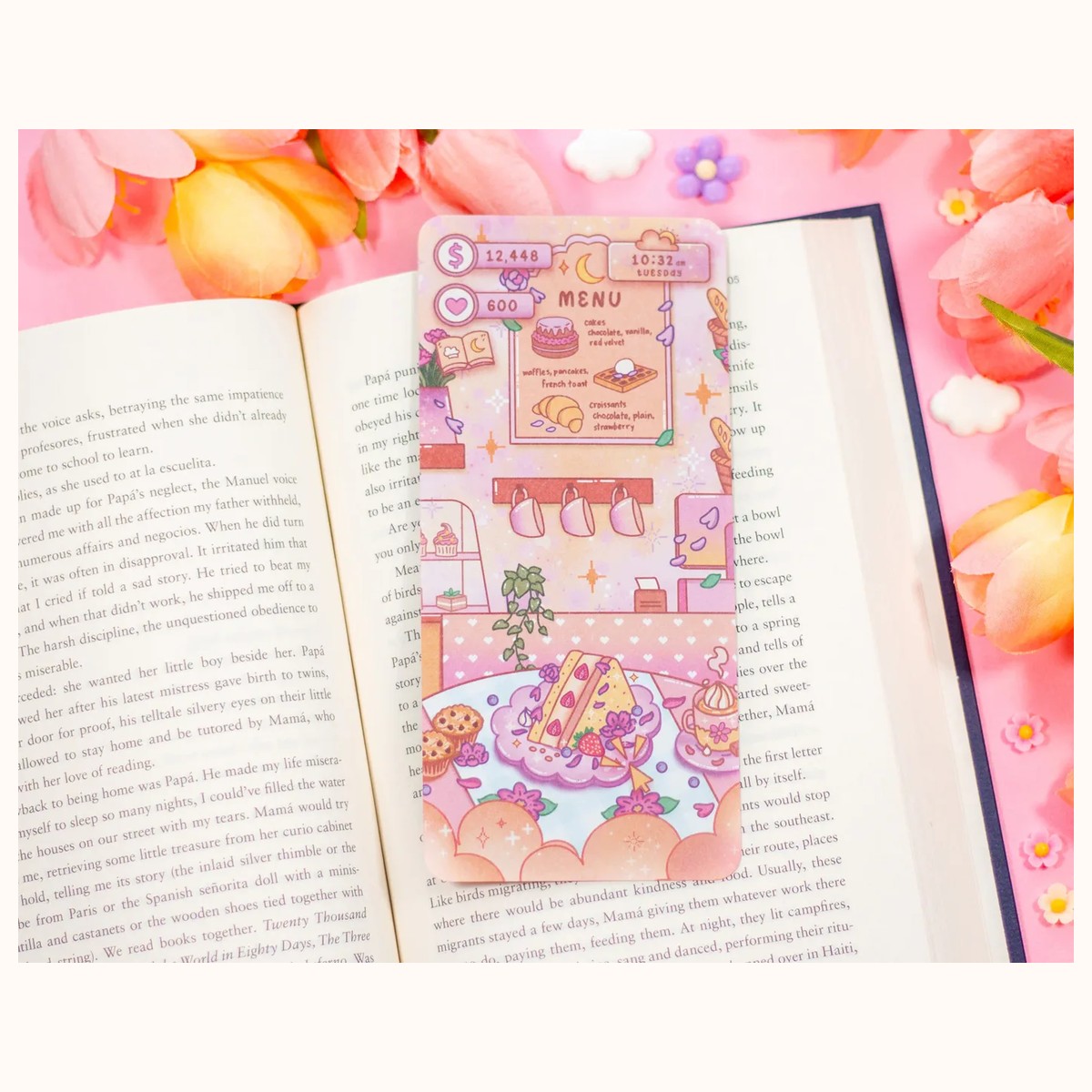 Cafe Quest Reading Log Bookmark view 2