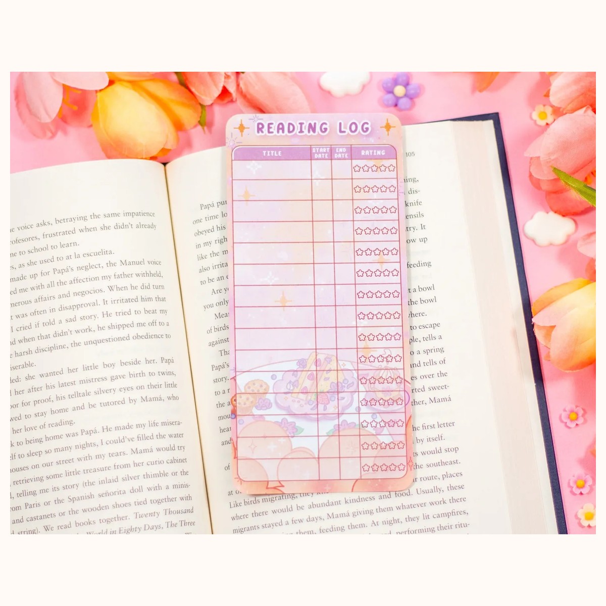Cafe Quest Reading Log Bookmark view 3