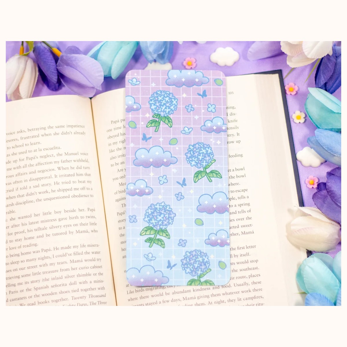 Hydrangea Dreams Reading Log Bookmark view 3