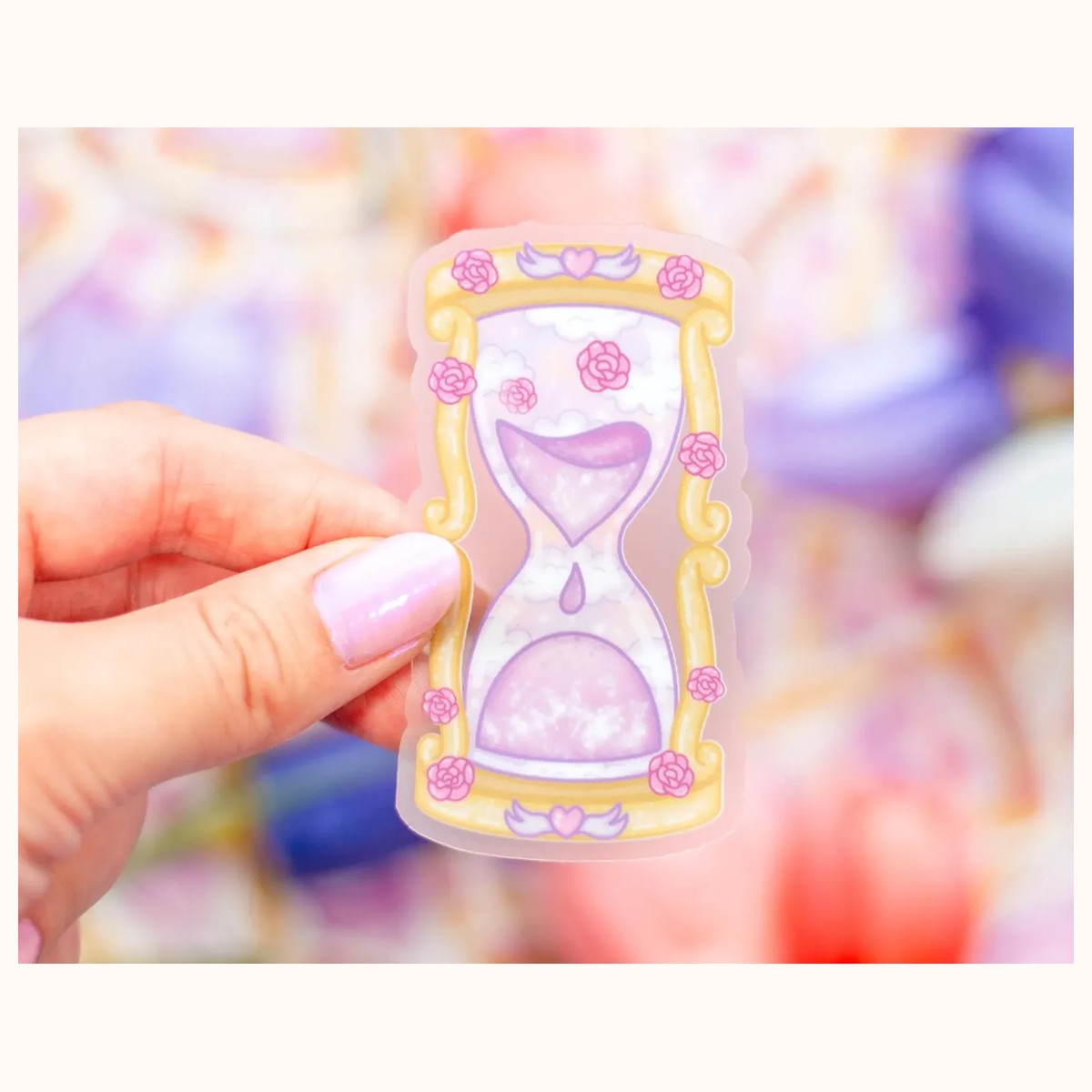 Hourglass CLEAR Sticker | Cute Aesthetic Waterproof Durable Laptop Sticker, stickers from Farouk Book Store