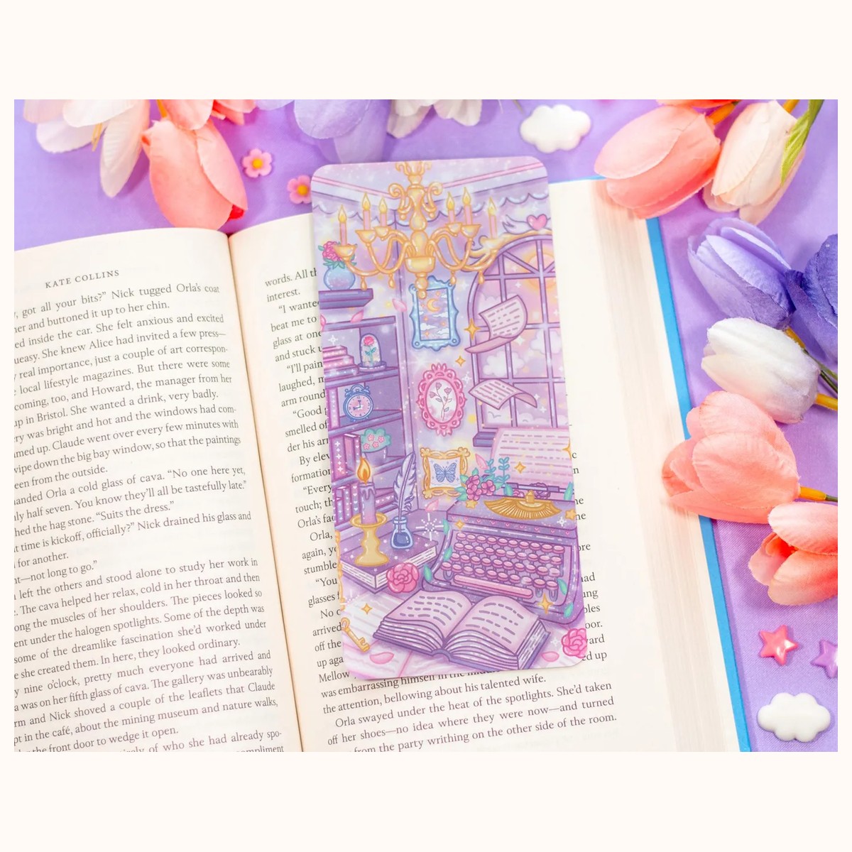 Pastel Academia Reading Log Bookmark view 3