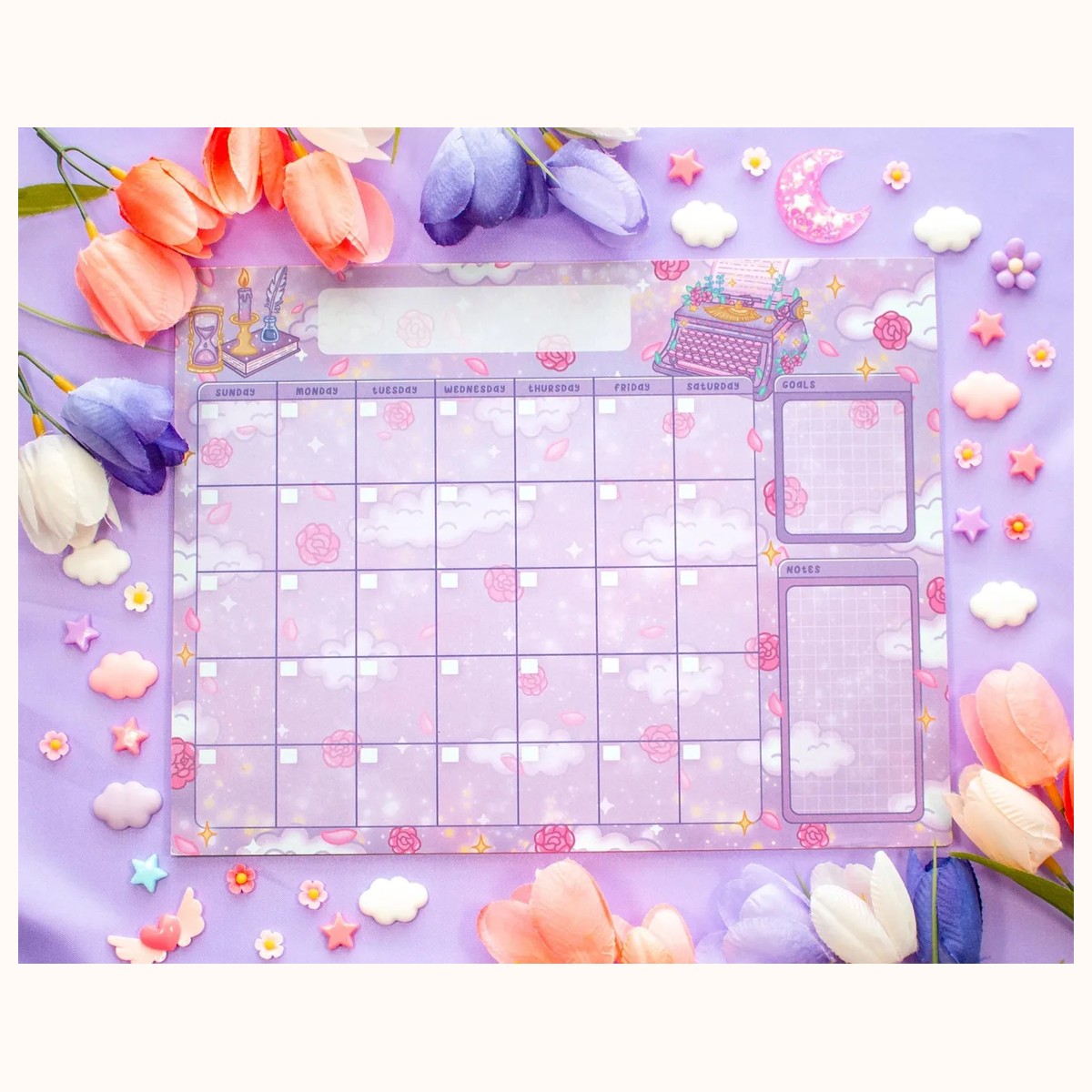Pastel Academia Monthly Planner Pad | 24 Pages Dreamy Cute Aesthetic Stationery Note Pad, notepads from Farouk Book Store