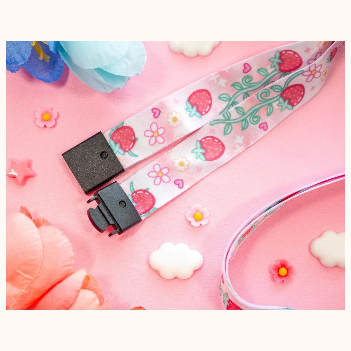 Strawberries Breakaway Lanyard view 4