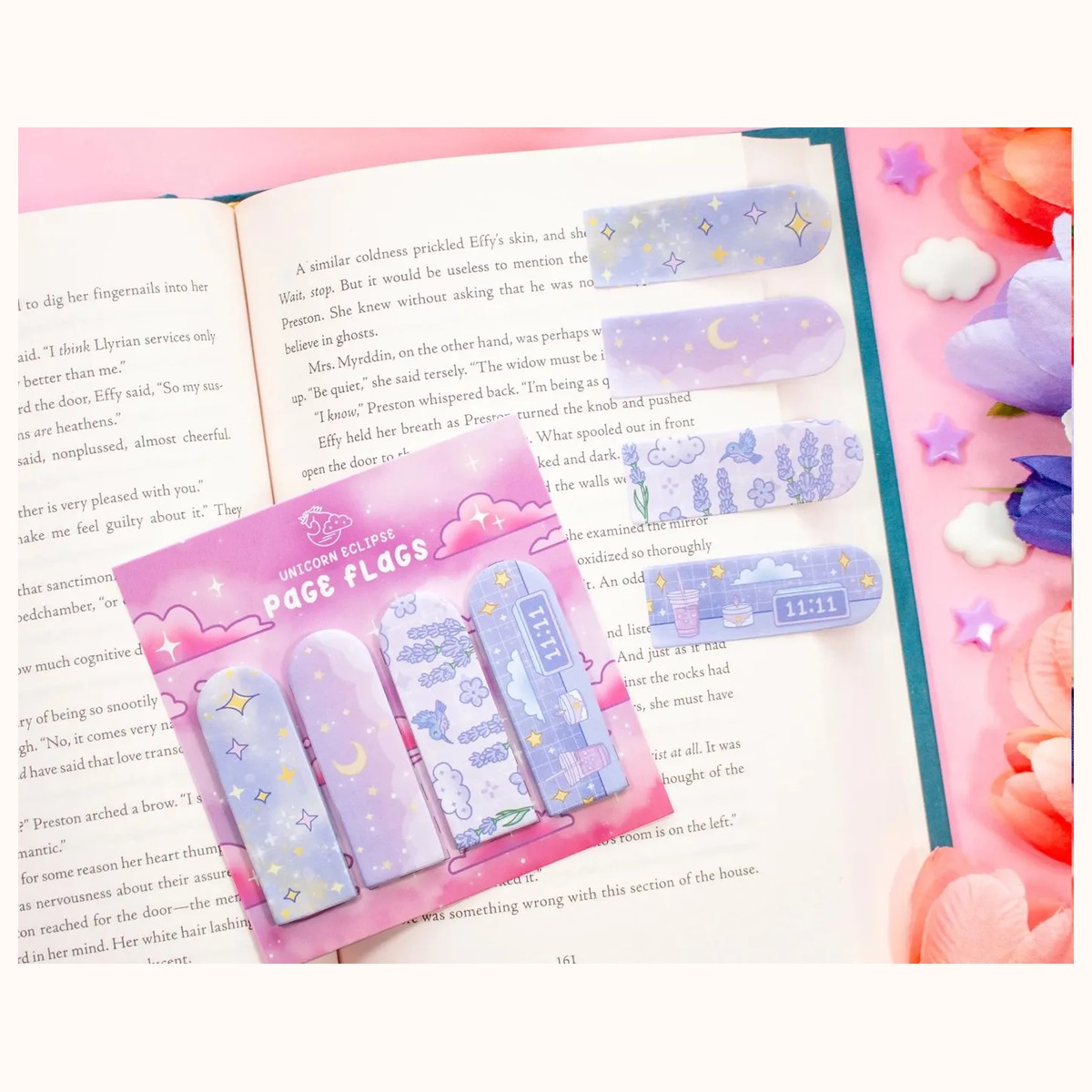 Page Flags (purple) | Book Annotation Tabs, Sticky Note Tabs view 4