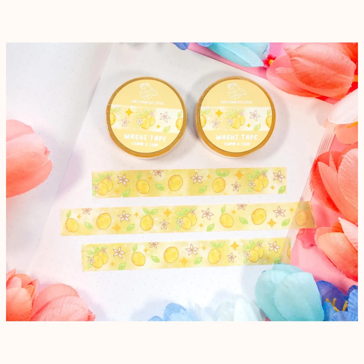 Lemons Kawaii Aesthetic Washi Tape by Farouk Book Store