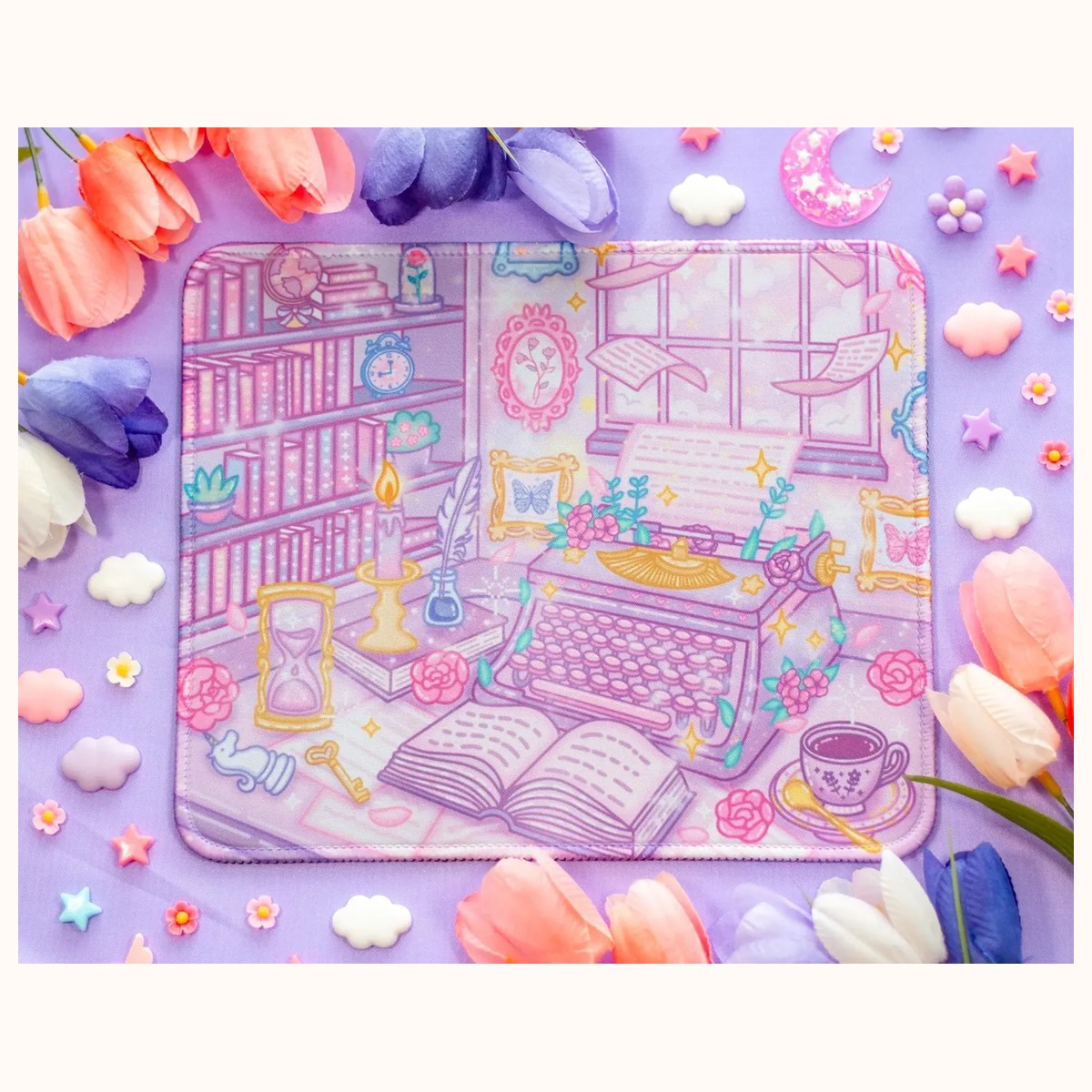Pastel Academia Cute Mousepad by Farouk Book Store