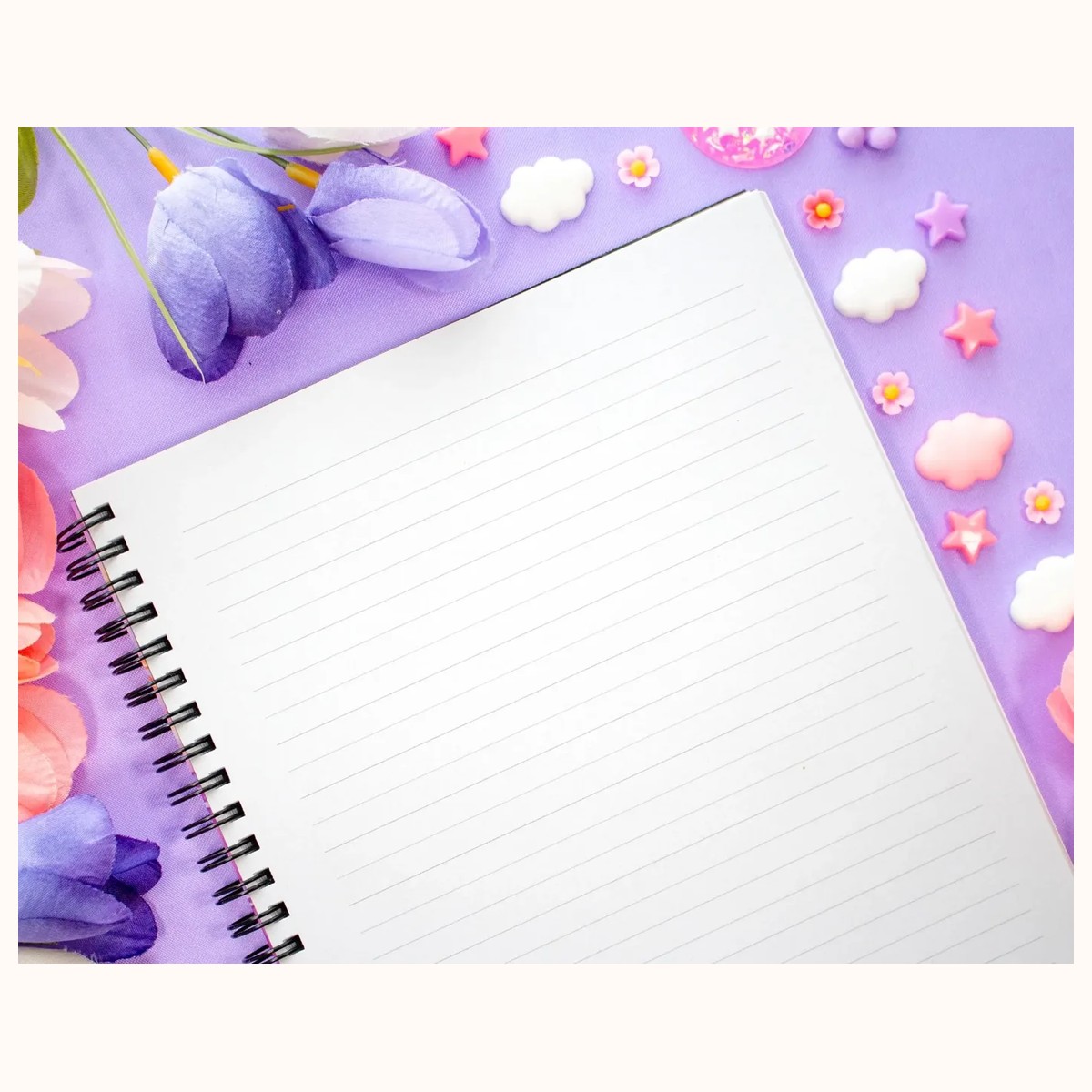 Pastel Academia Spiral Lined Notebook (7x9") view 5