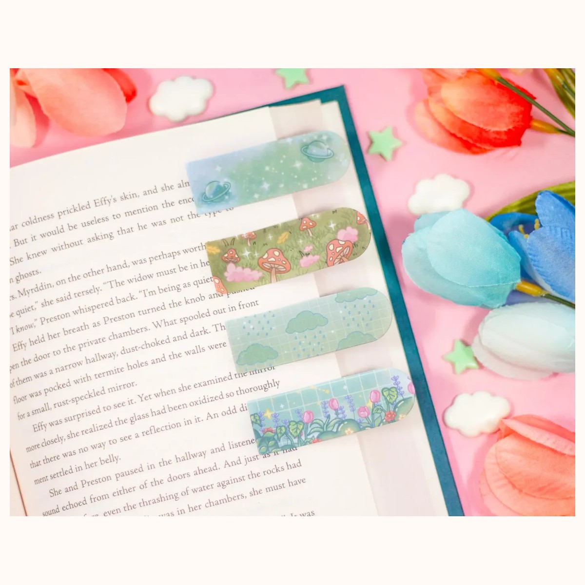 Page Flags (green) | Book Annotation Tabs, Sticky Note Tabs view 2