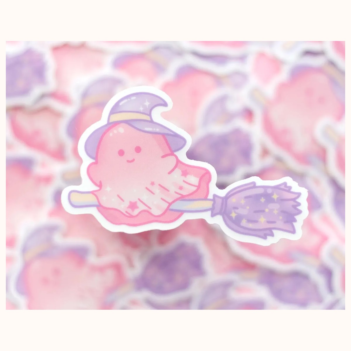 Ghost Witch CLEAR Sticker | Cute Aesthetic Waterproof Durable Laptop Sticker, stickers from Farouk Book Store