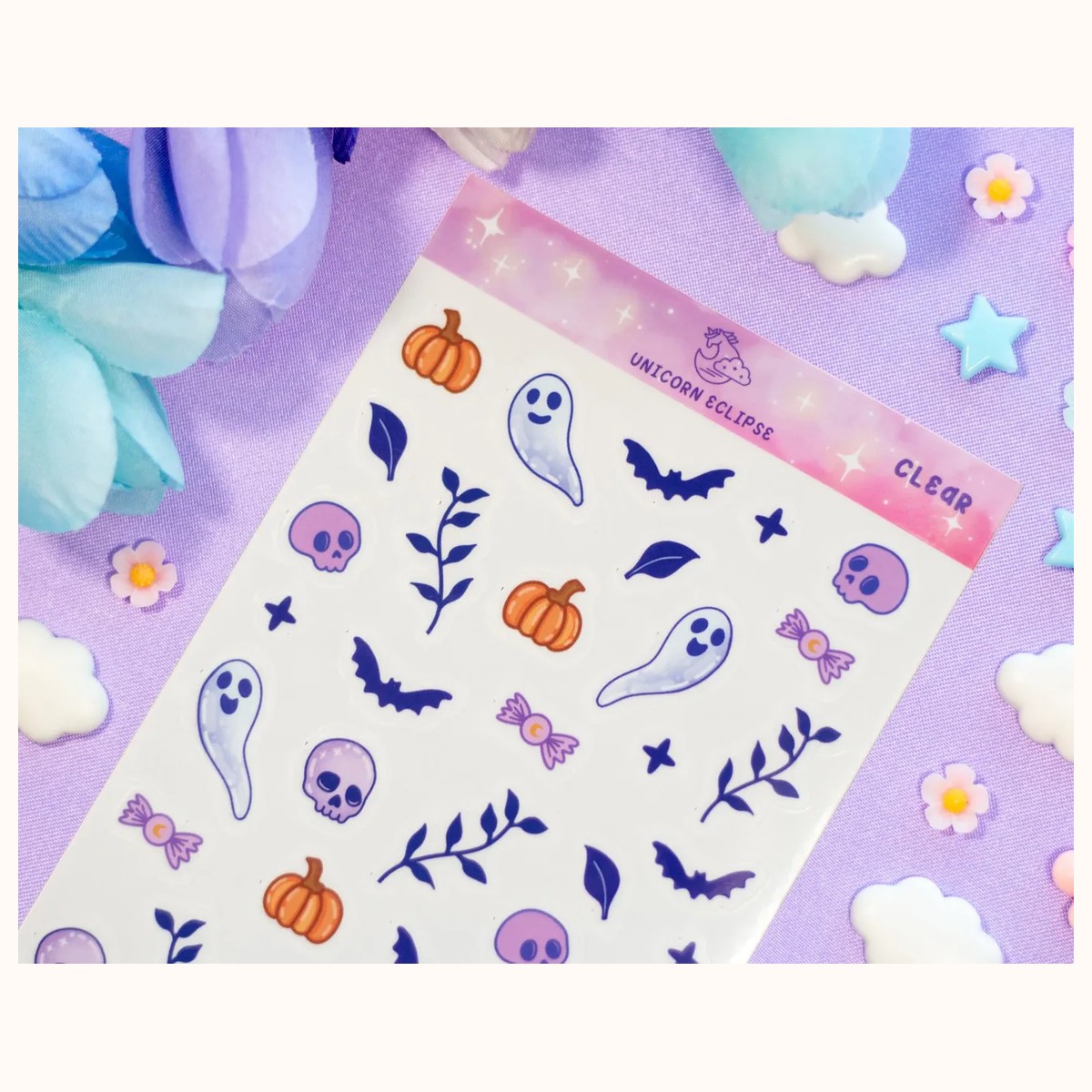 Spirit Town Deco CLEAR Sticker Sheet | Planner Stickers, Decorative Stickers view 2