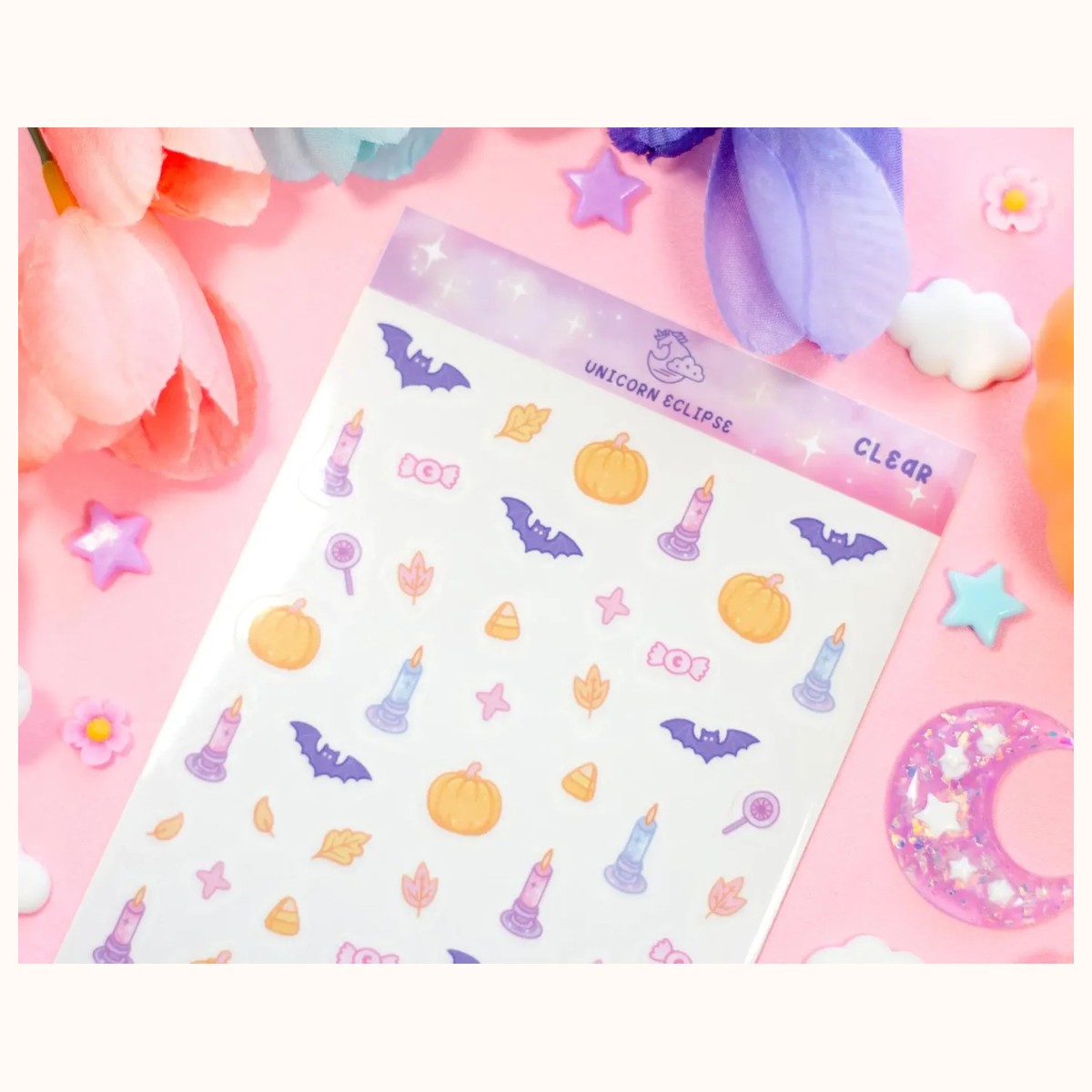 Boo Bash Deco CLEAR Sticker Sheet | Planner Stickers, Decorative Stickers view 2