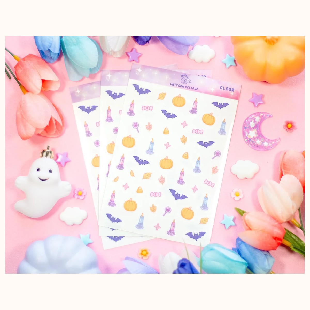 Boo Bash Deco CLEAR Sticker Sheet | Planner Stickers, Decorative Stickers view 4