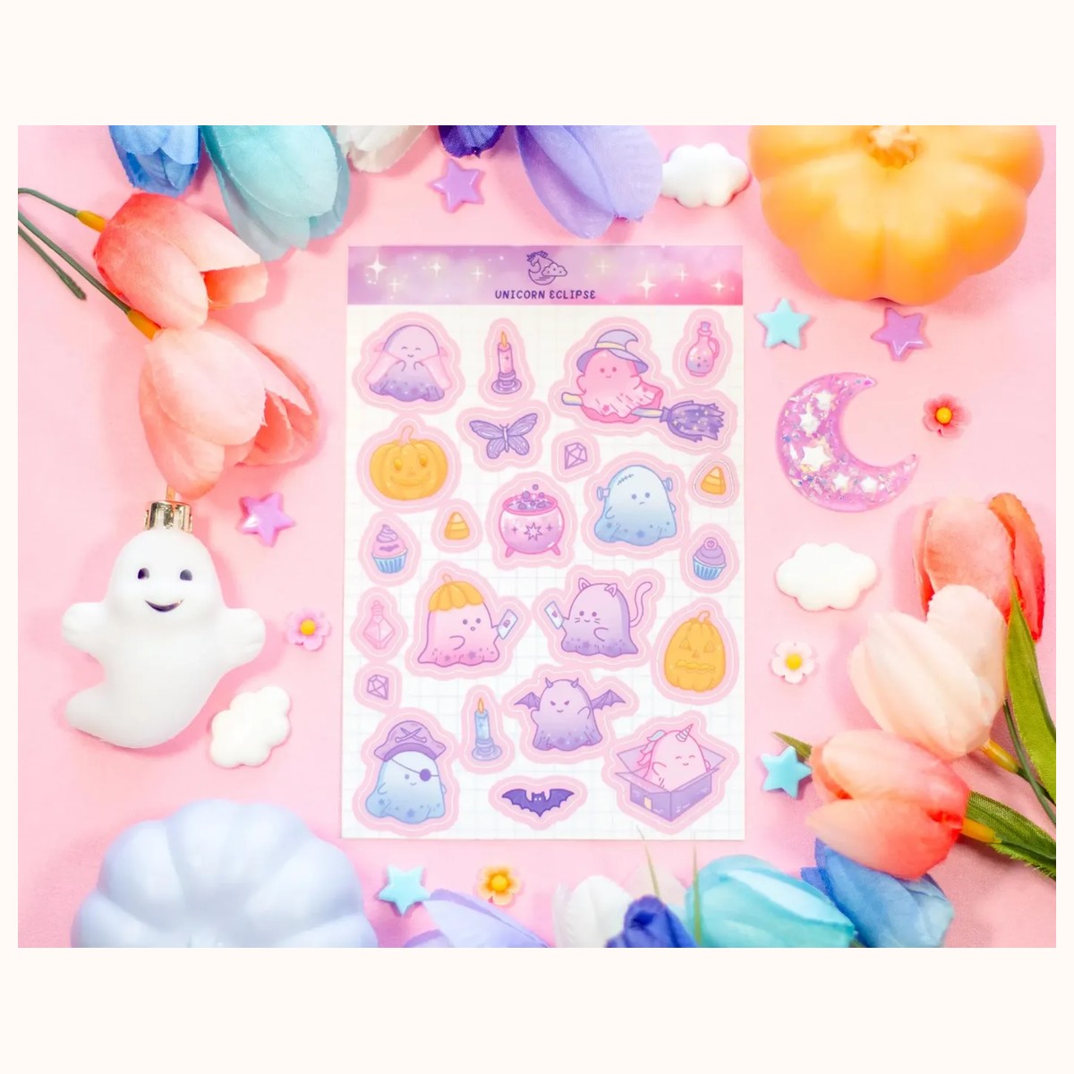 Boo Bash Cute Planner Sticker Sheet, stickers from Farouk Book Store