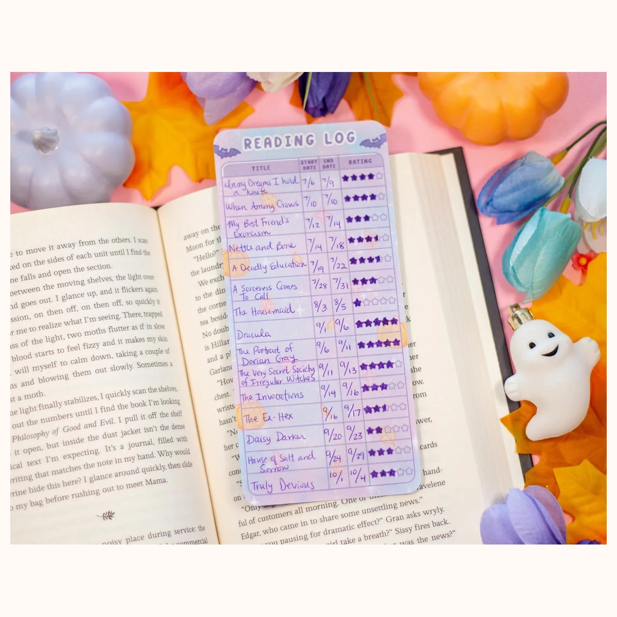 Boo Bash Reading Log Bookmark view 6