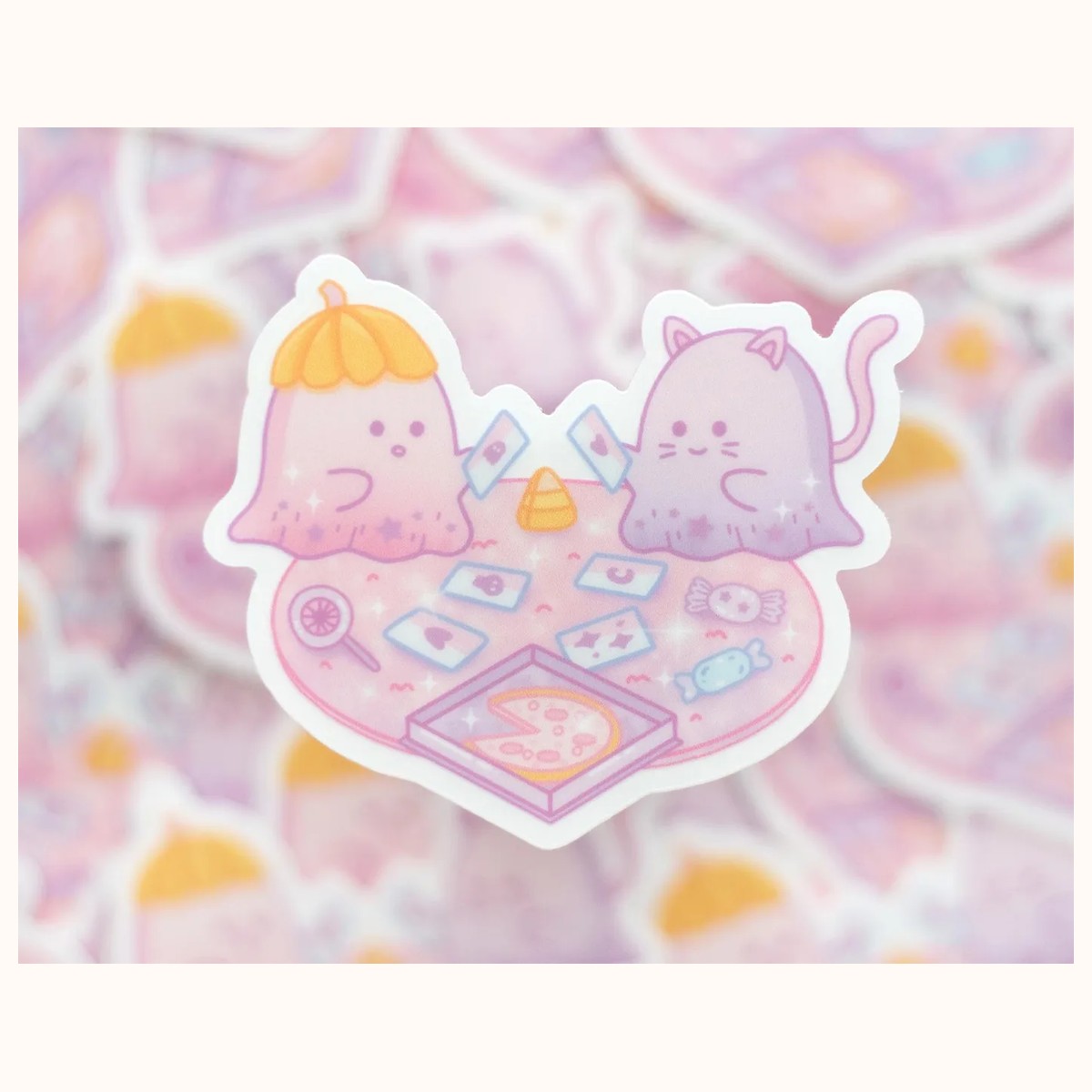 Ghost Game Night CLEAR Sticker | Cute Aesthetic Waterproof Durable Laptop Sticker, stickers from Farouk Book Store