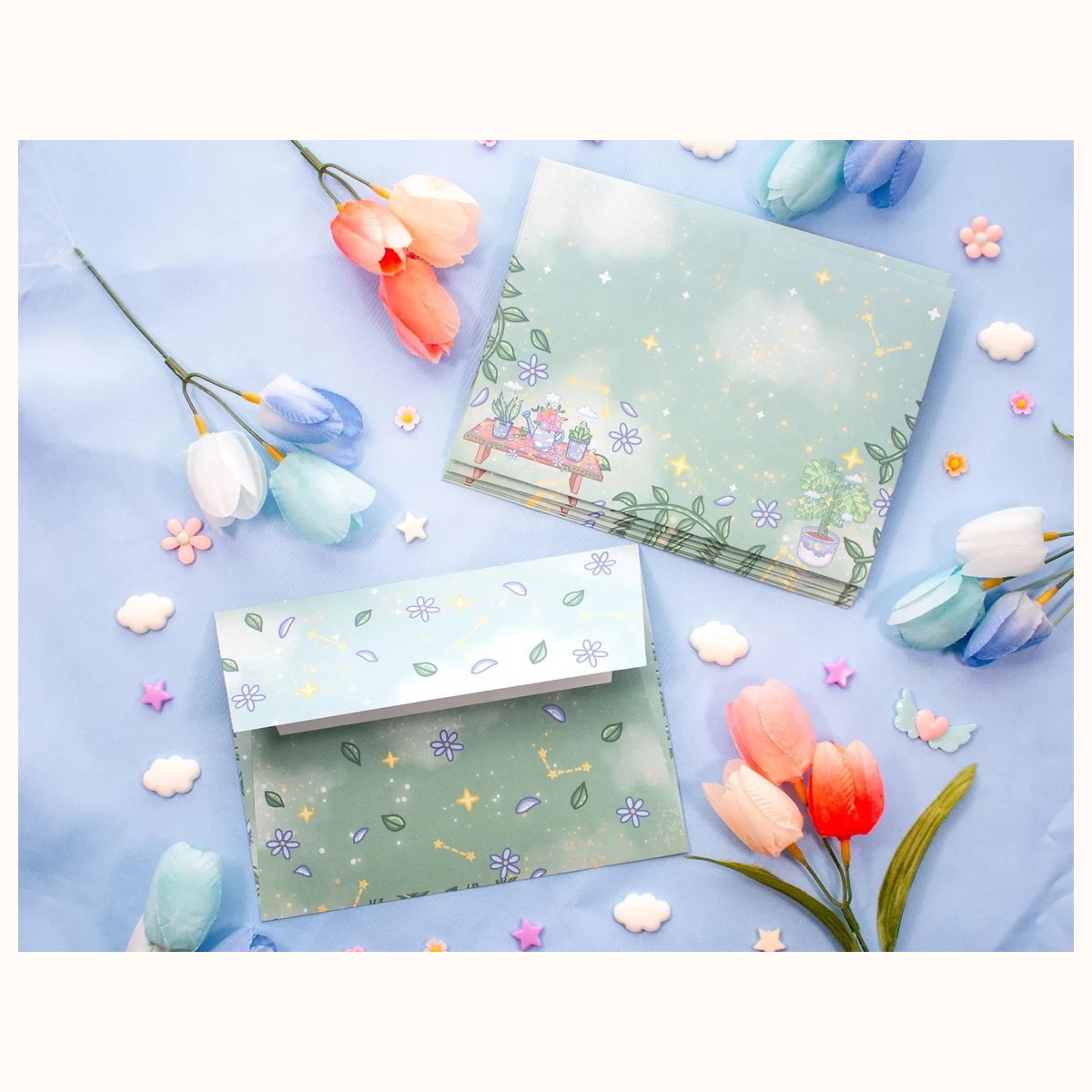 Botanical Bliss Envelopes | Stationery Envelope Set by Farouk Book Store