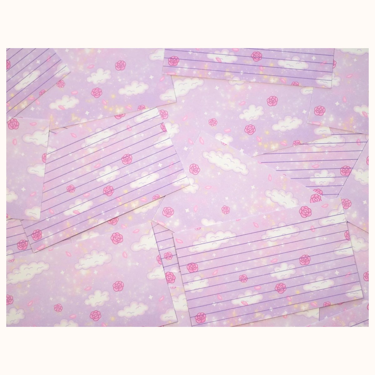 Pastel Academia Note Cards | Kawaii Aesthetic Stationery Index Note Cards view 3