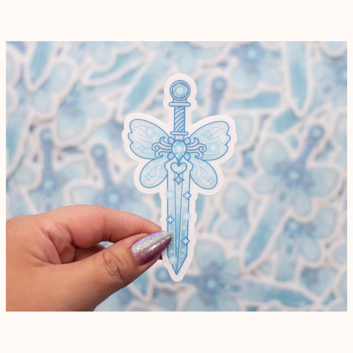 Frozen Sword Waterproof Sticker | Cute Kawaii Laptop Decal, stickers from Farouk Book Store