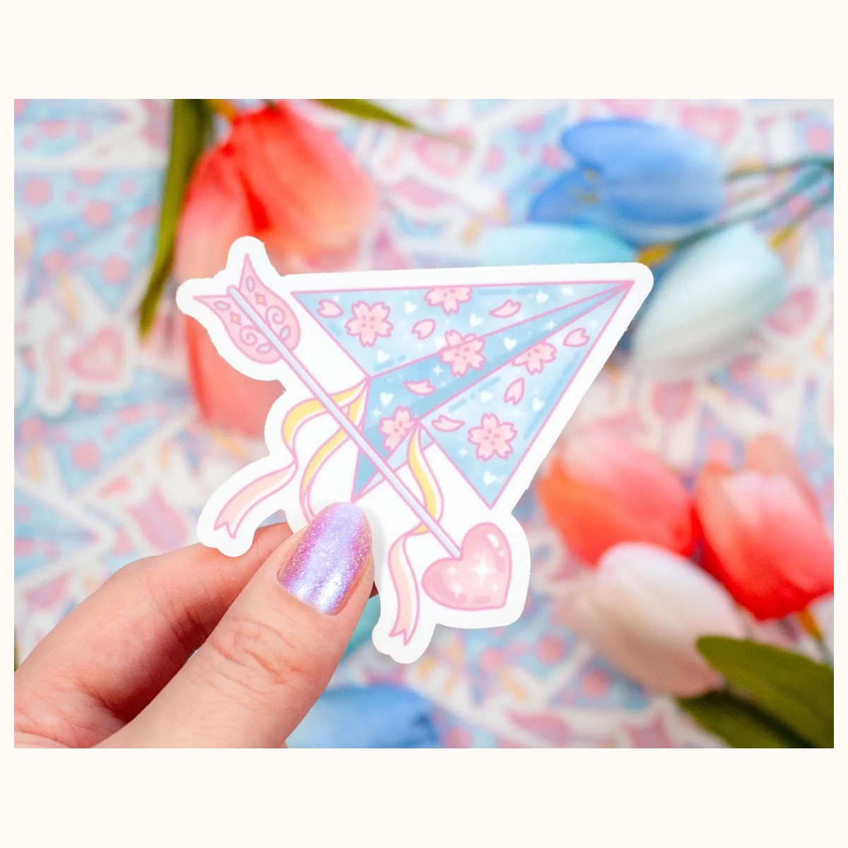 Paper Plane Cute Aesthetic Vinyl Sticker, stickers from Farouk Book Store