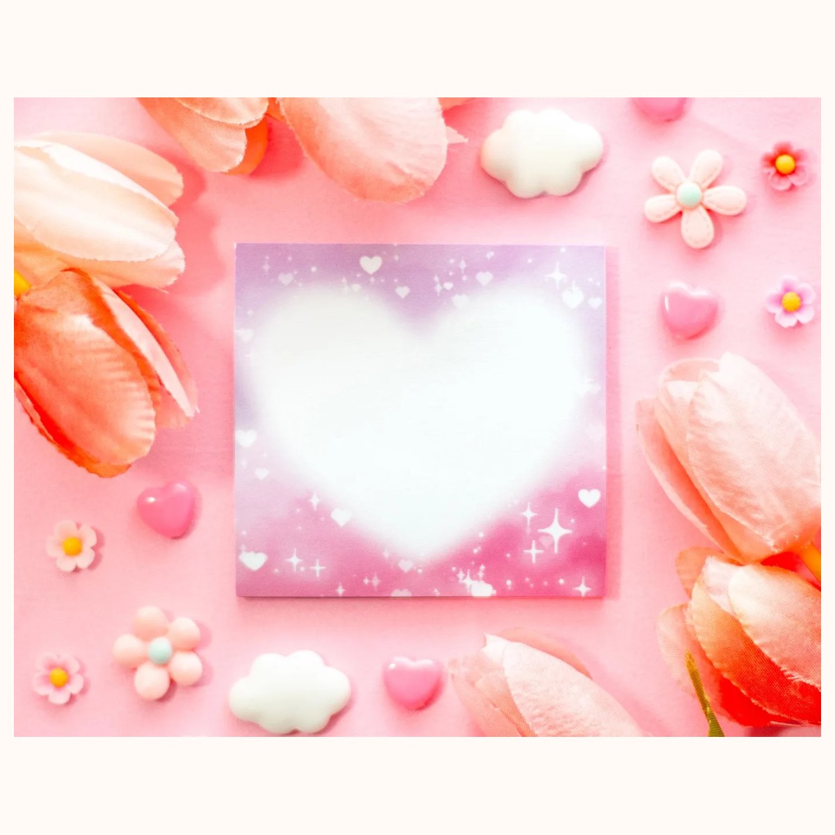 Heart Sticky Note | Kawaii Dreamy Aesthetic, notepads from Farouk Book Store