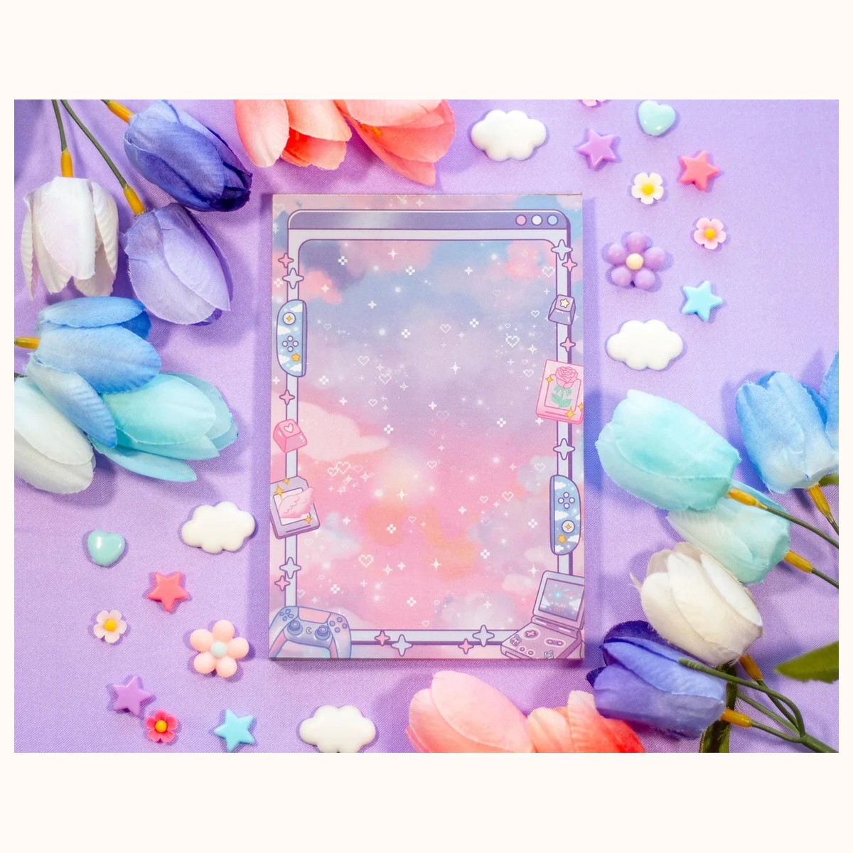 Game Time Notepad | Cute Dreamy Kawaii Aesthetic Stationery Memo Pad, notepads from Farouk Book Store
