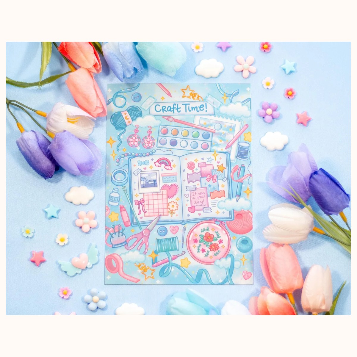 Craft Time Cute Art Print by Farouk Book Store