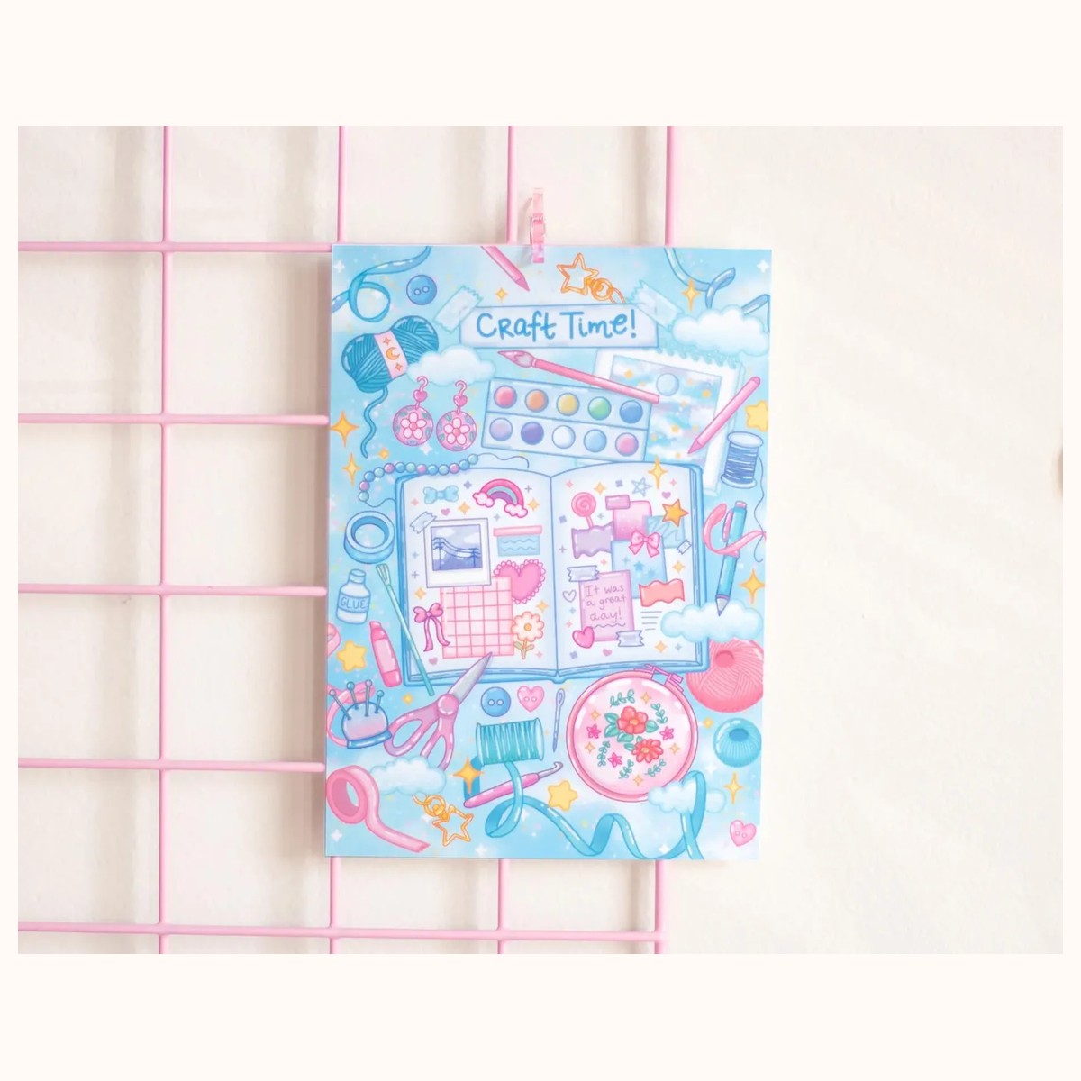 Craft Time Cute Art Print view 2