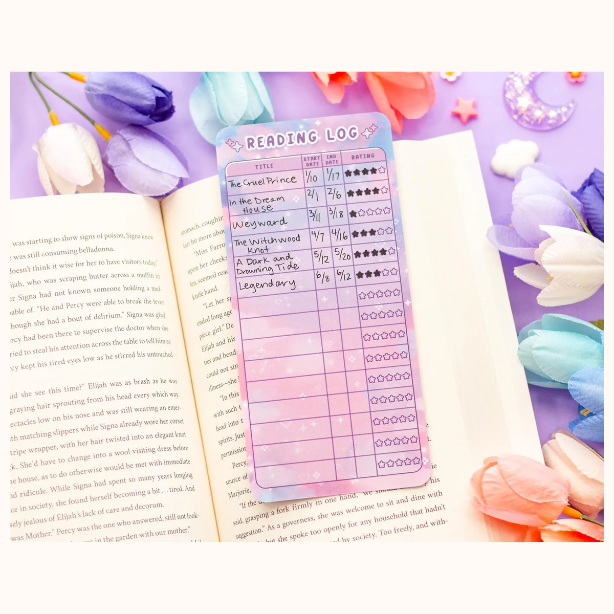 Game Time Reading Log Bookmark view 7