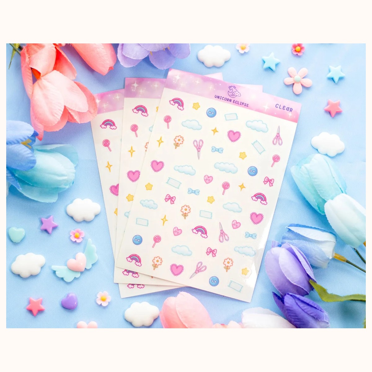 Craft Time Deco CLEAR Sticker Sheet | Planner Stickers, Decorative Stickers view 3