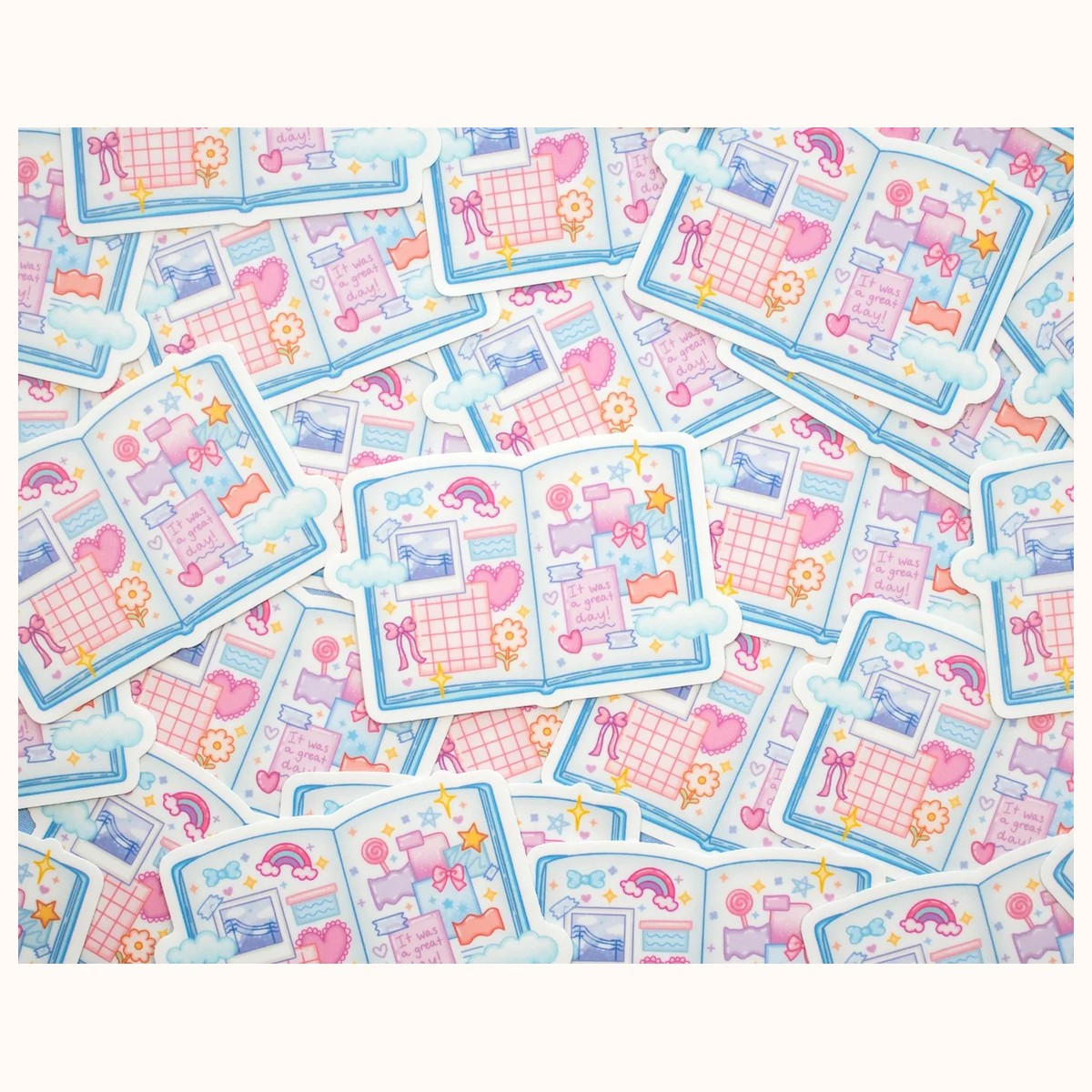Journal Cute Aesthetic Vinyl Sticker view 3