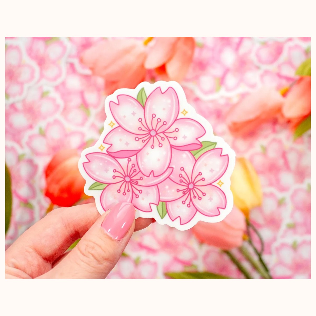 Sakura Cute Vinyl Waterproof Sticker | Kawaii Aesthetic, stickers from Farouk Book Store