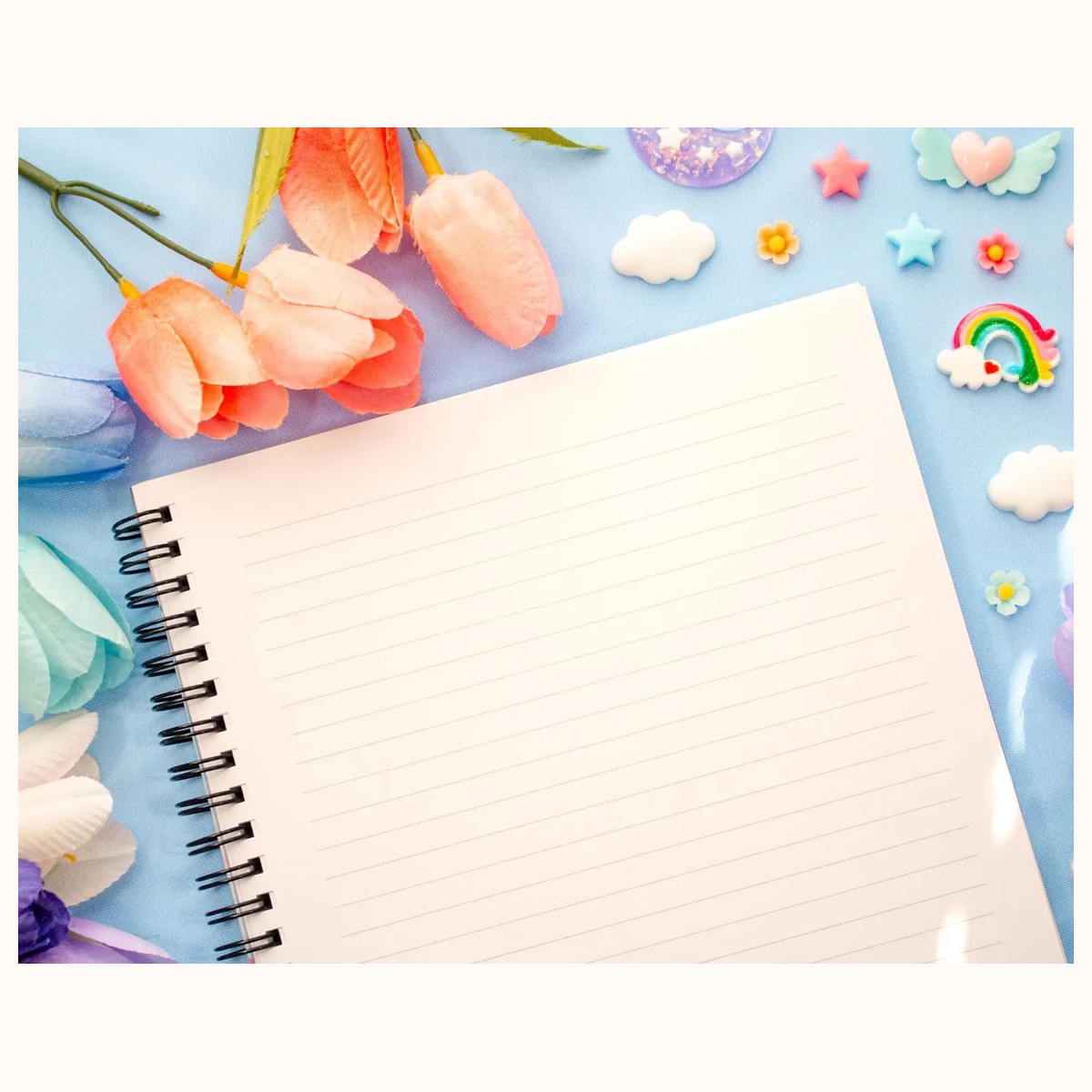 Craft Time Spiral Lined Notebook (7x9") view 4