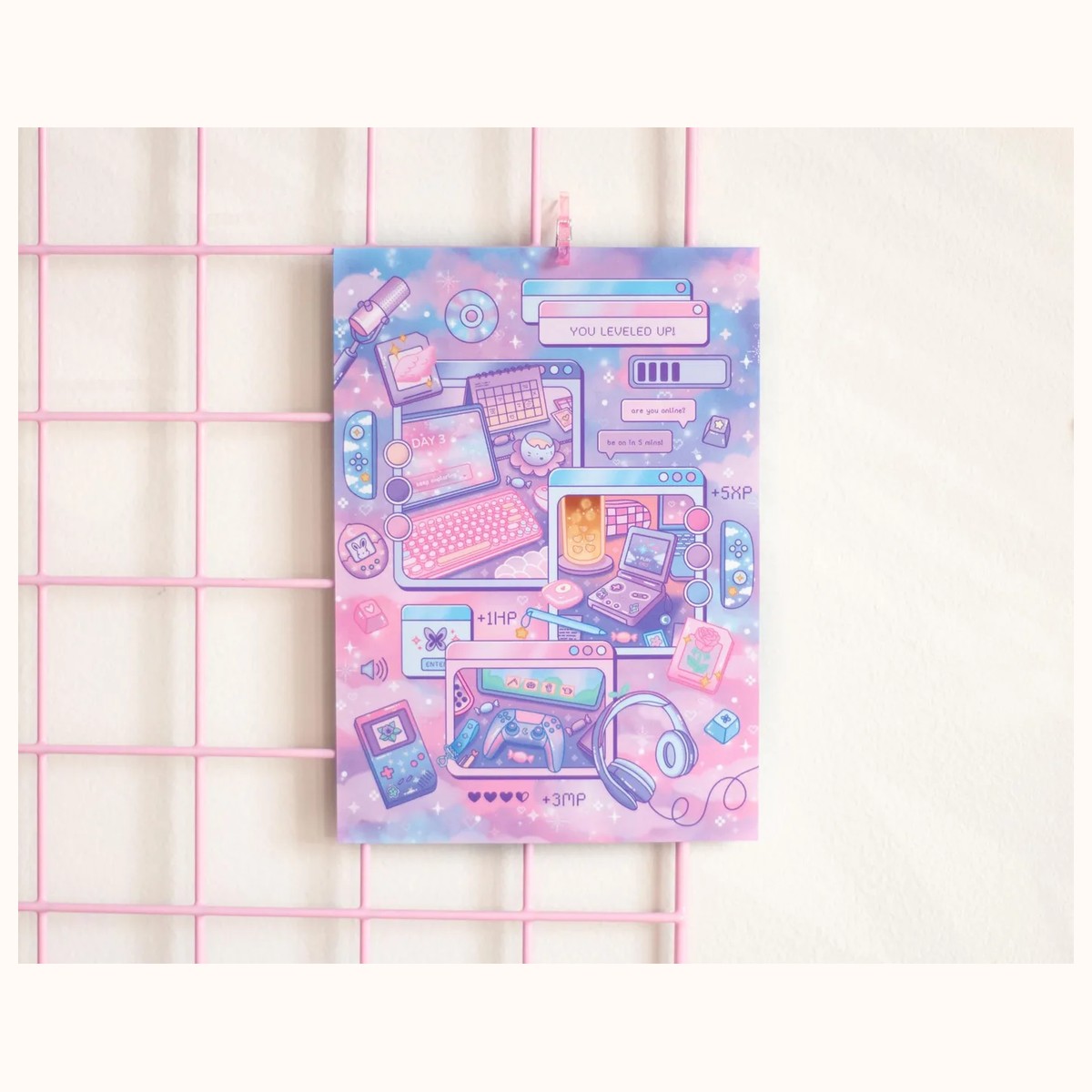 Game Time Cute Art Print view 2