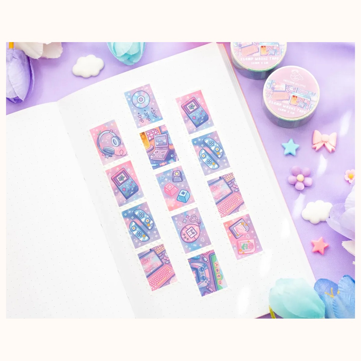 Game Time Stamp Washi Tape | Aesthetic Kawaii Cute Stationery by Farouk Book Store