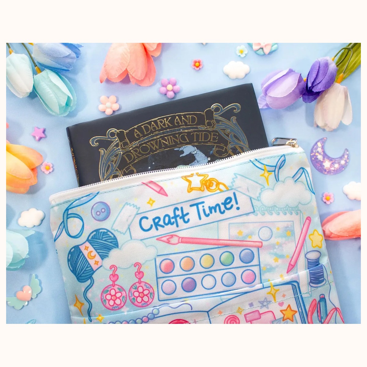 Craft Time Book Sleeve With Zipper and Pocket view 2