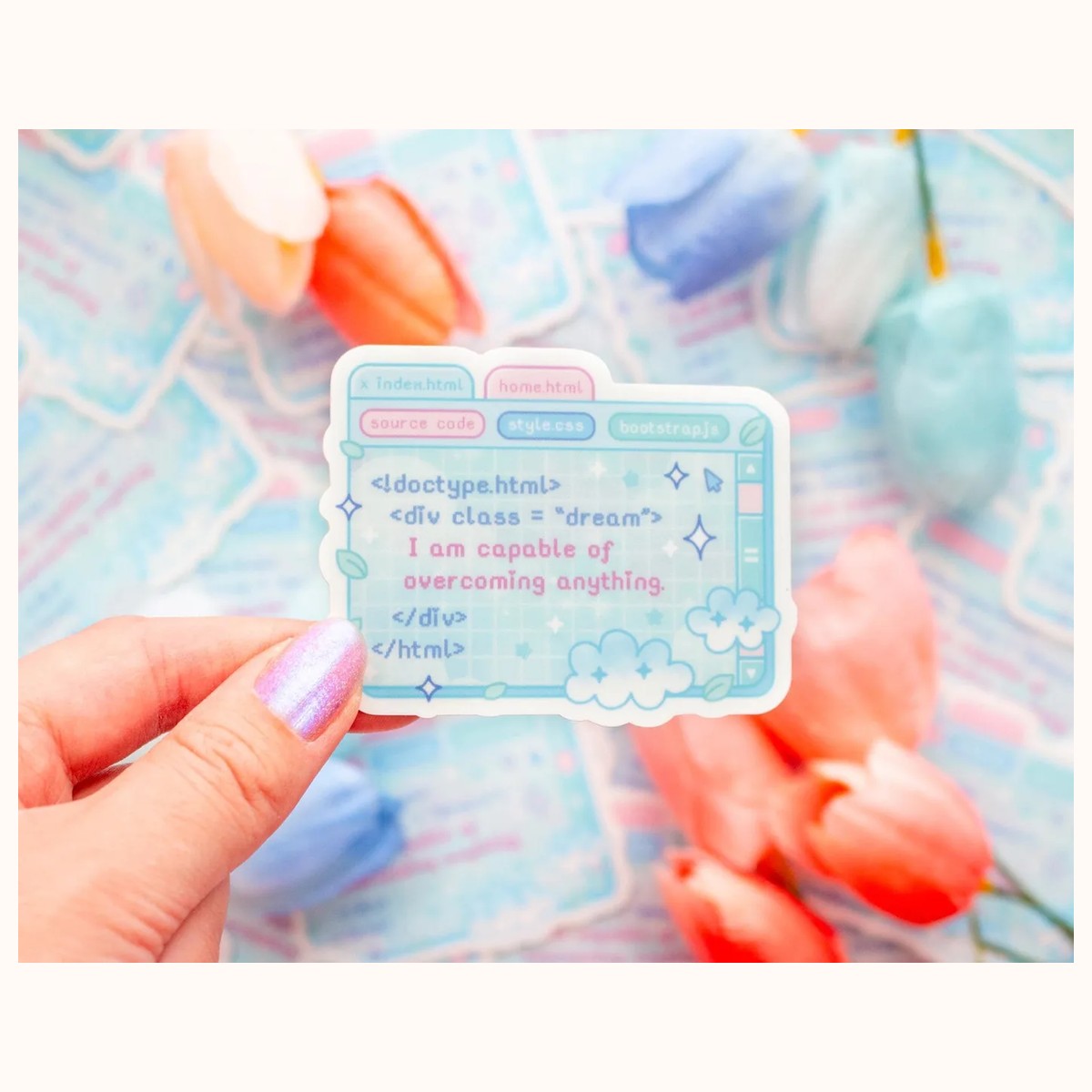 Coding Affirmation STEM Aesthetic Cute Vinyl Sticker, stickers from Farouk Book Store