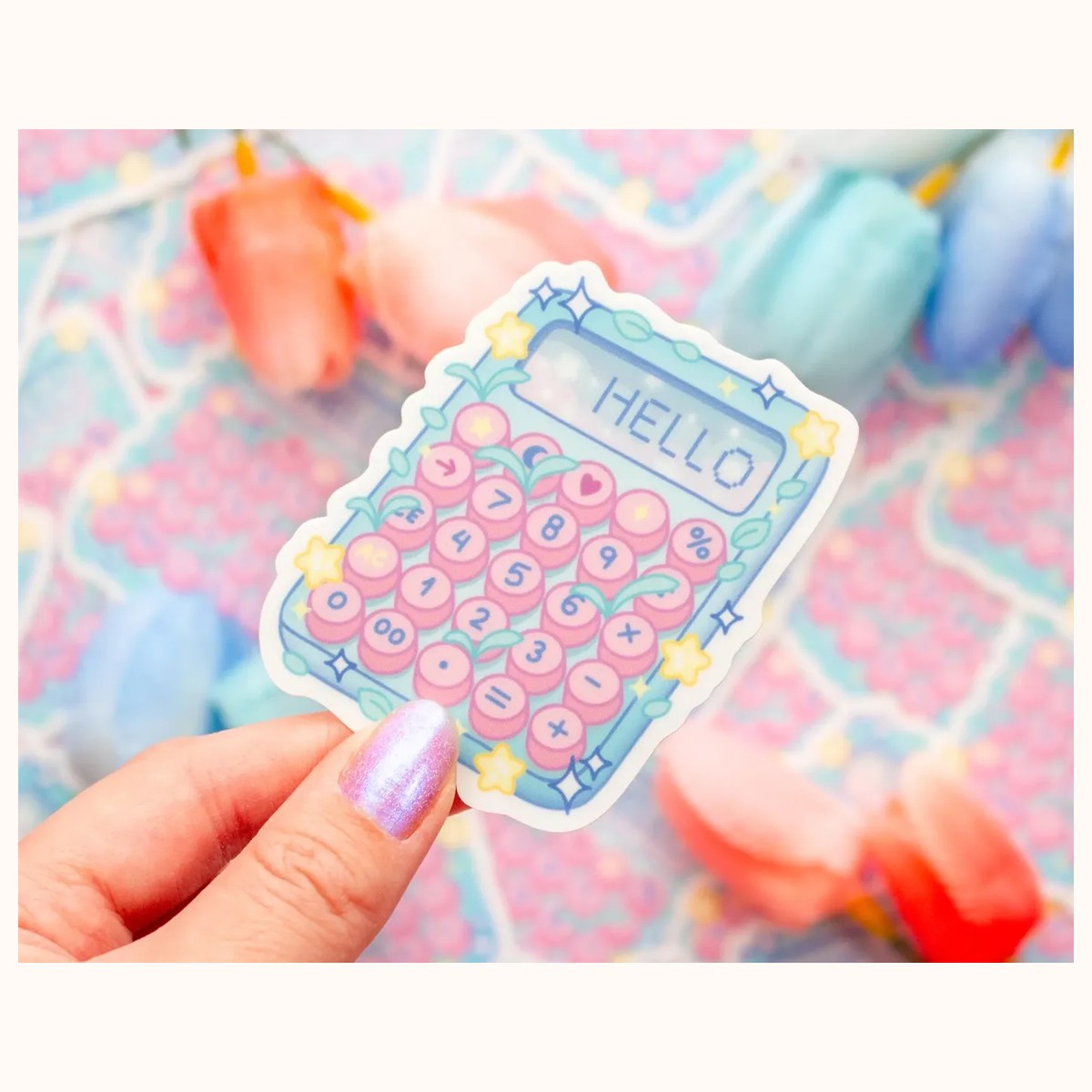 Calculator STEM Aesthetic Cute Vinyl Sticker, stickers from Farouk Book Store