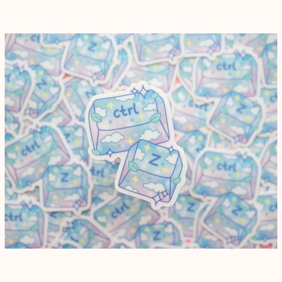 CTRL Z STEM Aesthetic Cute Vinyl Sticker view 2