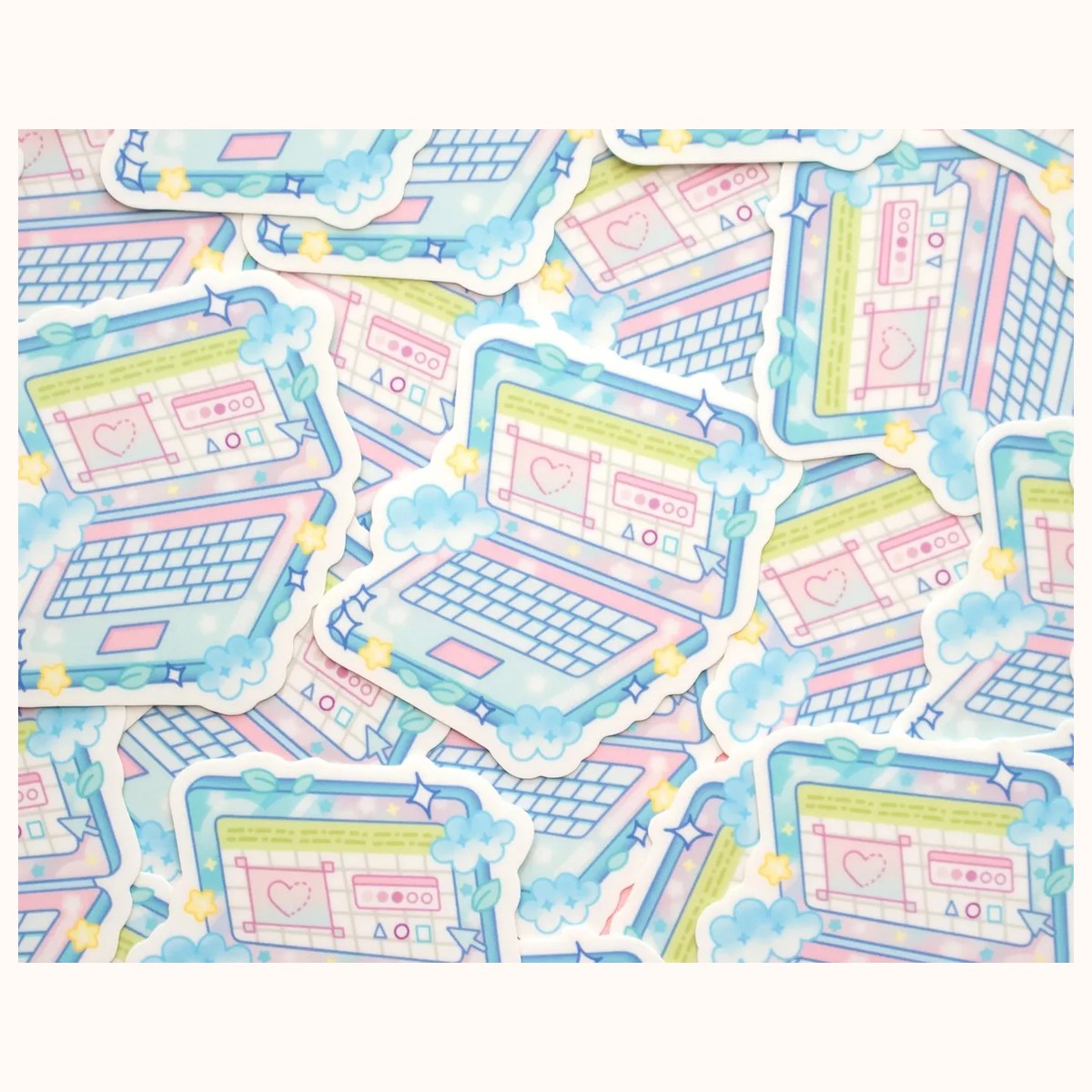 Spreadsheets STEM Aesthetic Cute Vinyl Sticker view 3