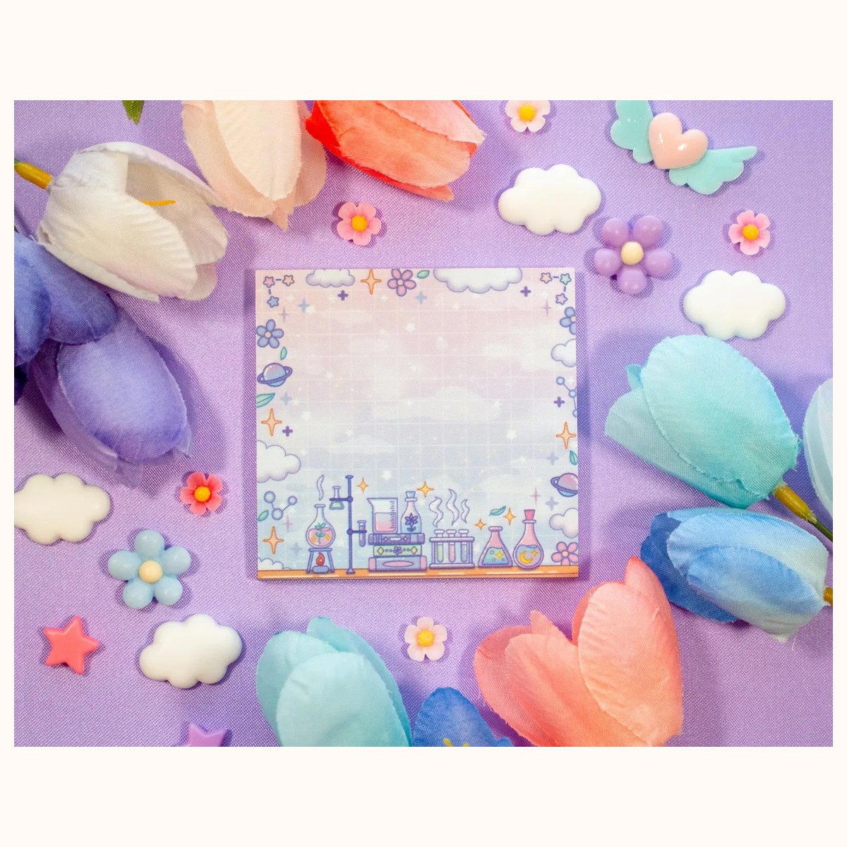 Curious Chemistry STEM Aesthetic Sticky Note Memo Pad | Kawaii Aesthetic, notepads from Farouk Book Store