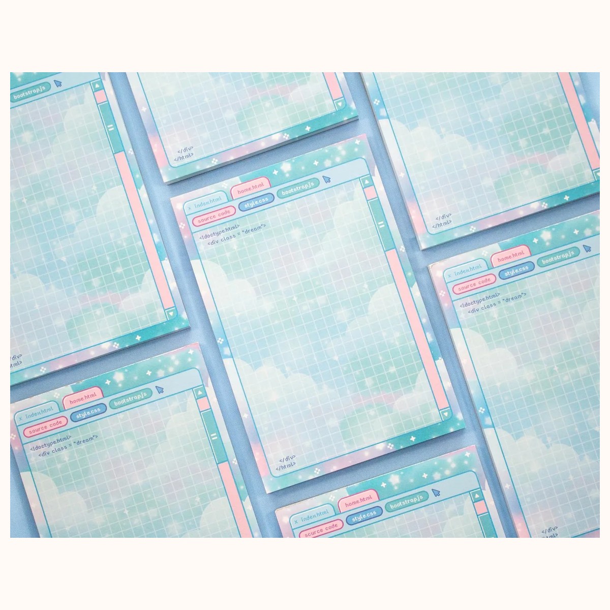 Soft Systems Coding STEM Aesthetic Dreamy Memo Notepad view 4