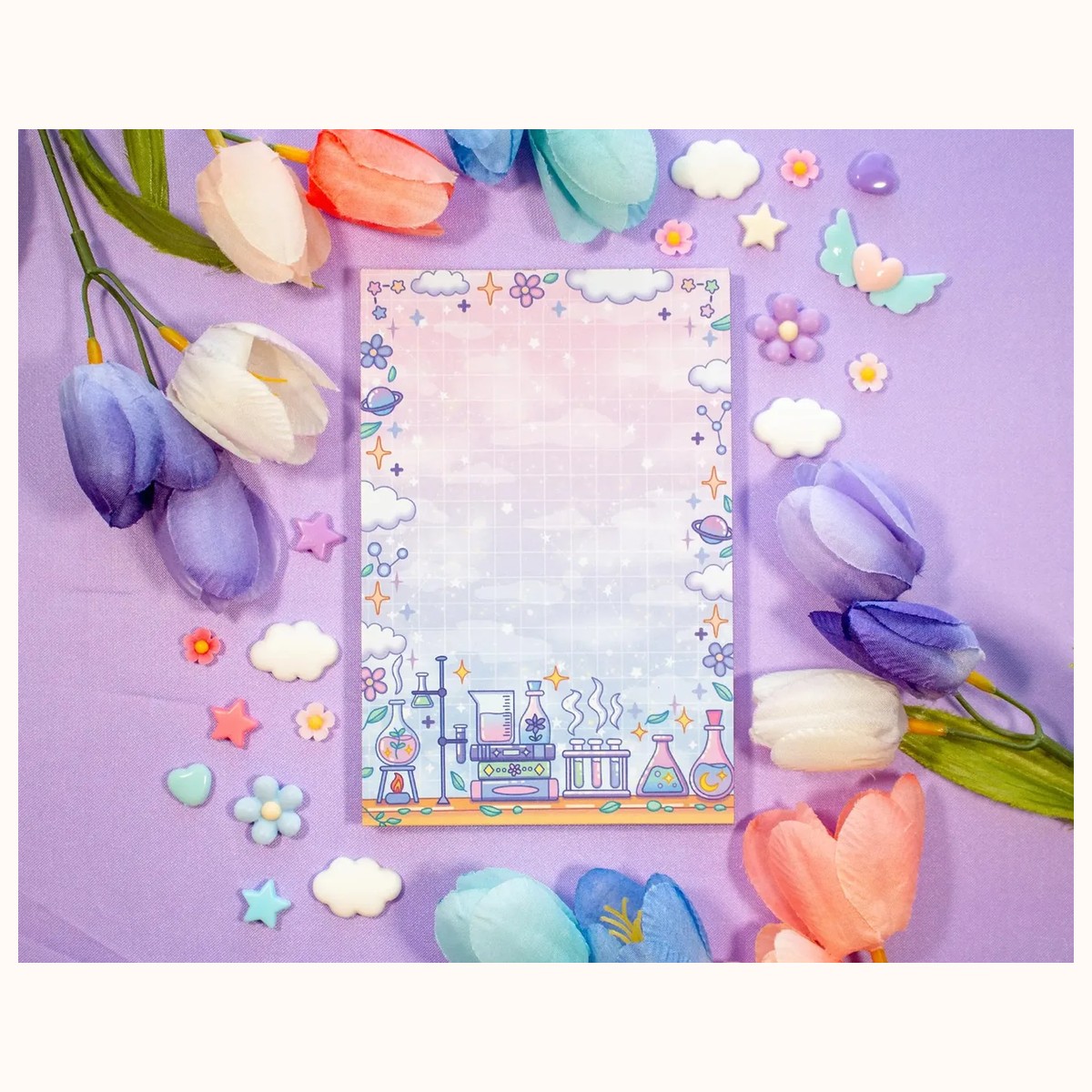Curious Chemistry STEM Aesthetic Dreamy Memo Notepad, notepads from Farouk Book Store