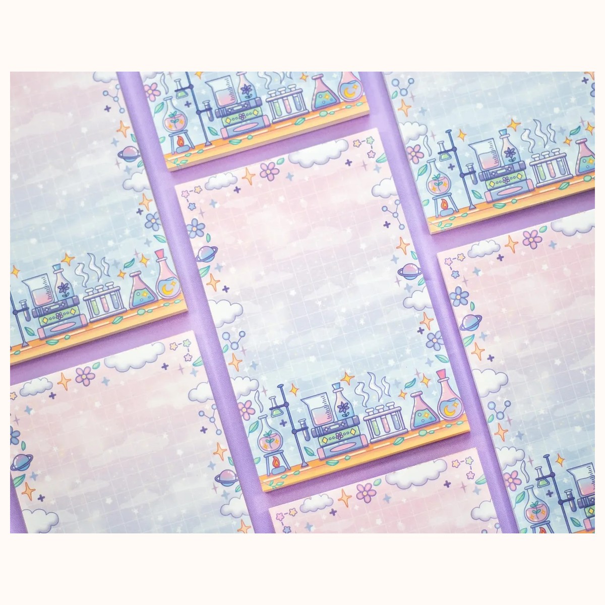 Curious Chemistry STEM Aesthetic Dreamy Memo Notepad view 3